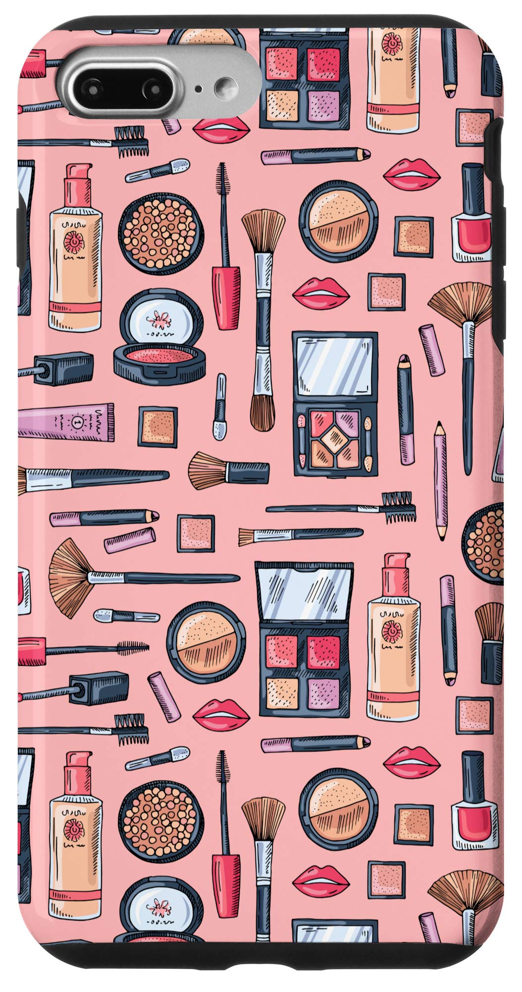 Premium iPhone 7 Plus/8 Plus Phone Case - Fashionable Makeup Artist Gift with Unique Pattern Design - Perfect for Cosmetologists, Beauty Professionals & Makeup Lovers