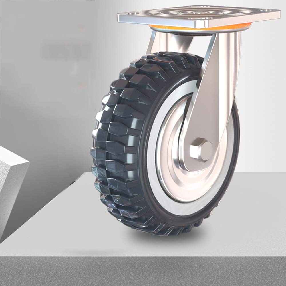 Heavy Duty Industrial Castor Wheels - 1000kg Load Capacity, Polyurethane Swivel Casters with Brakes (4pcs) - Perfect for Trolleys, Furniture, and Heavy Equipment Mobility