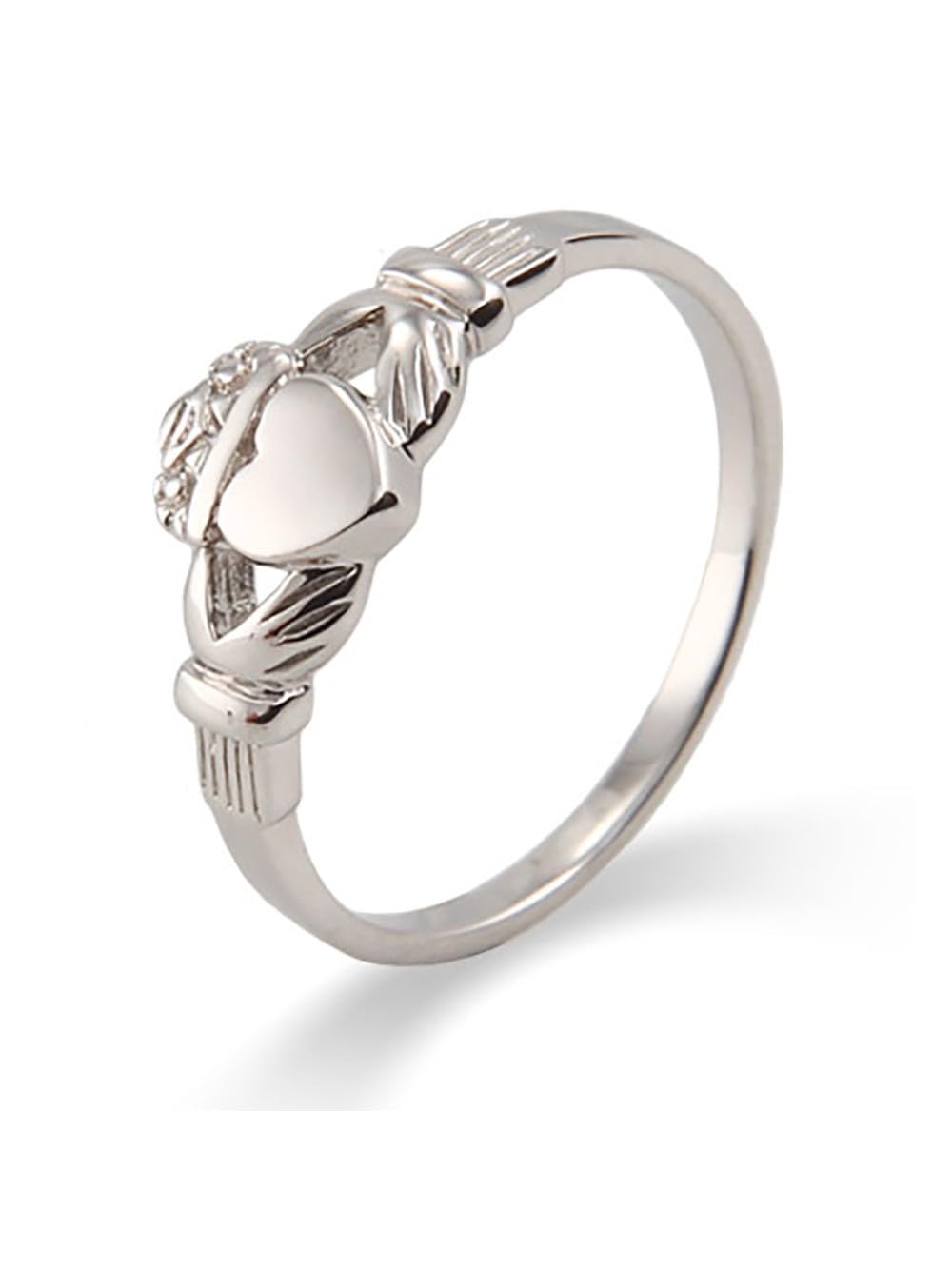 Authentic Sterling Silver Irish Claddagh Ring for Women - Romantic Promise Ring for Girlfriend, Meaningful Gift for Mom - Perfect for Anniversaries, Valentine's Day & Mother's Day