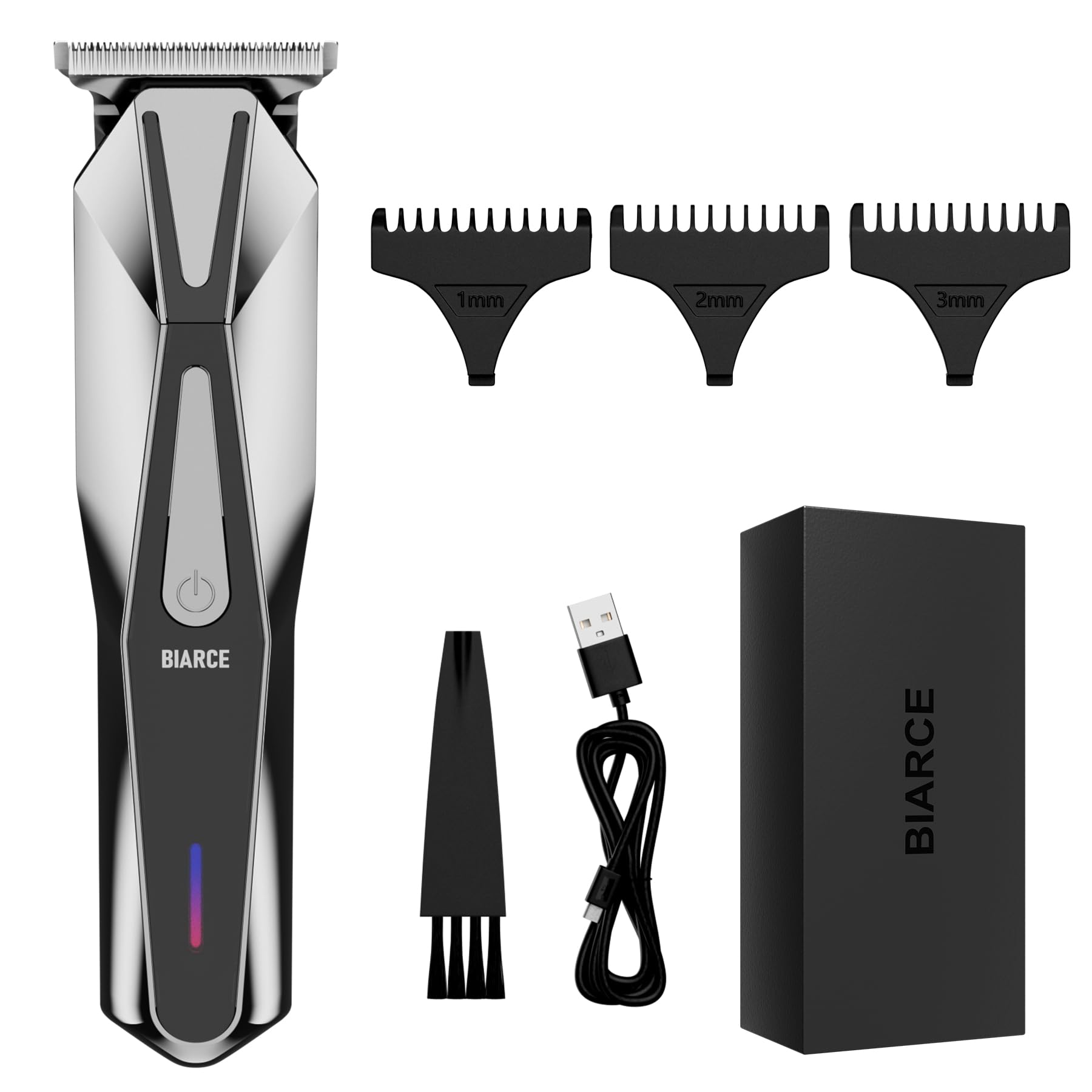 Professional Cordless USB Rechargeable Beard Trimmer for Men - Electric Hair Clipper & Body Groomer Kit with Precision Blades | Perfect for Home, Travel & Personal Grooming Needs