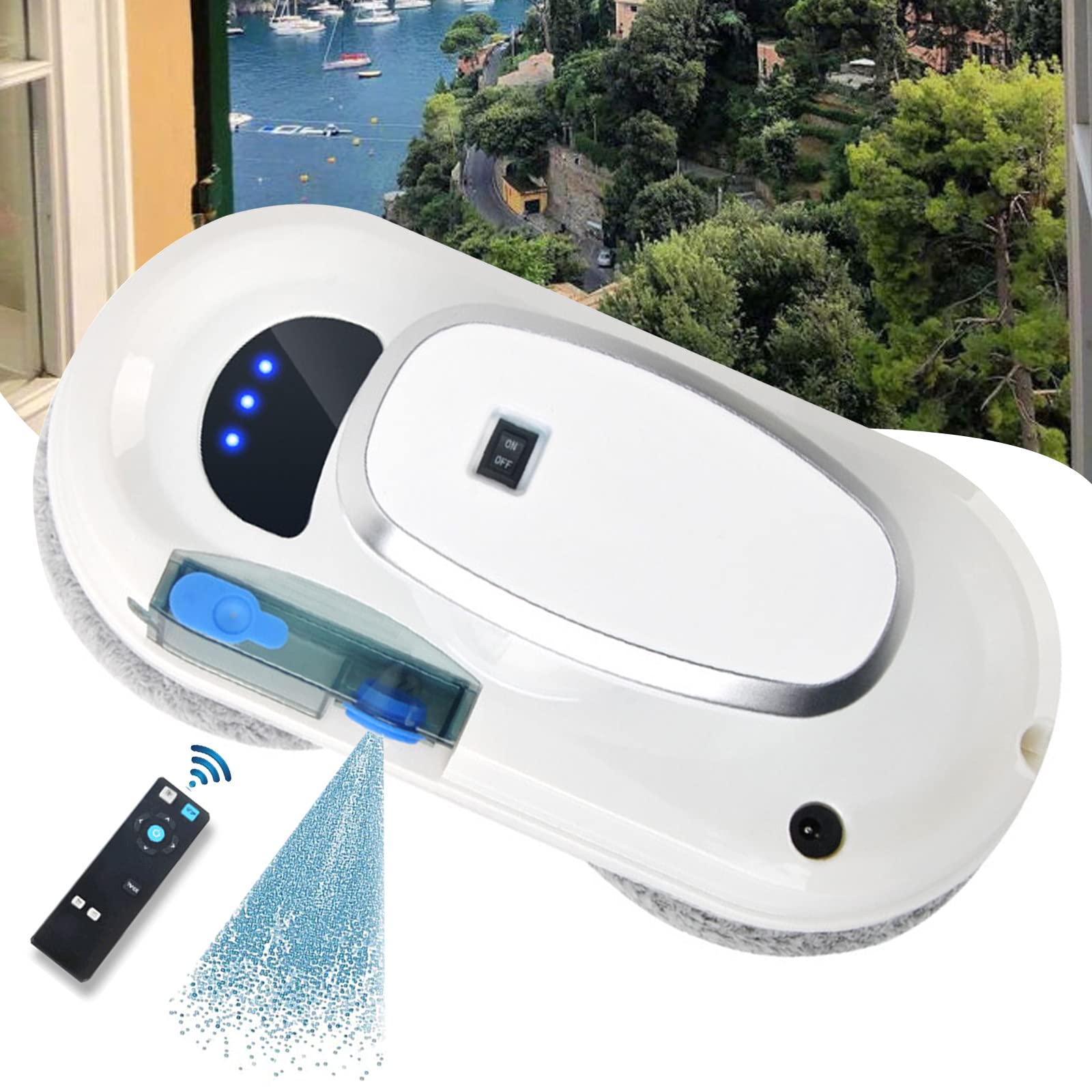 Automatic Electric Window Cleaning Robot - Smart Glass Vacuum Cleaner with Remote Control & Strong Suction | Perfect for High-Rise Buildings, Skylights & Hard-to-Reach Windows