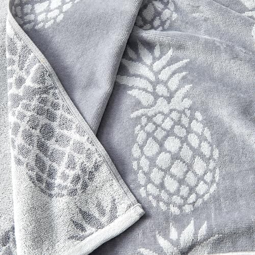 Grey/White Pineapple & Stripe