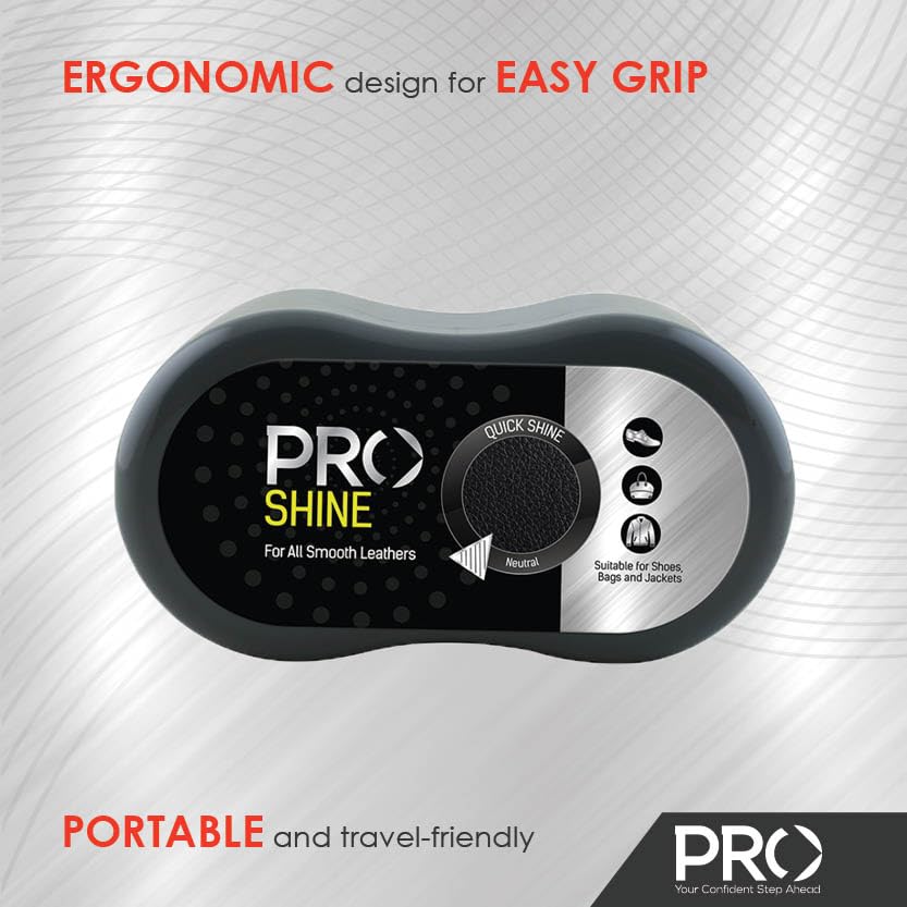 PRO Quick Shine Shoe Shining Sponge - Instant Leather Shoe Shiner & Cleaner Kit for Men & Women - Durable & Versatile Shoe Care Accessory for Dress Shoes, Boots, Loafers - Perfect for Office, Wedding & Daily Use