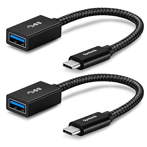 Syntech USB C to USB 3.0 Adapter 2 Pack - Type C Male to USB Female OTG Converter - Thunderbolt 3 Compatible with iPhone 16/15 Pro Max, iPad Mini 6, MacBook Pro/Air - Perfect for Data Transfer, Charging & Connecting Peripherals