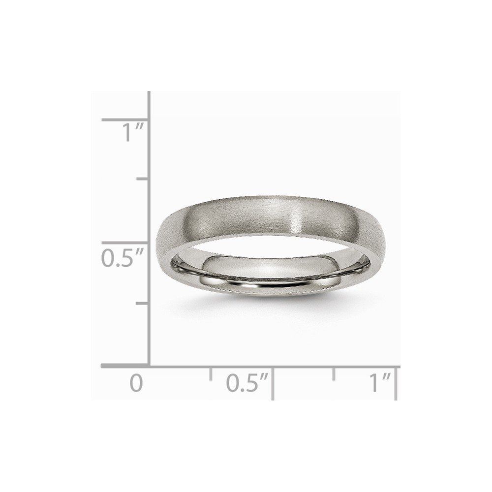 Diamond2Deal Titanium 4mm Brushed Wedding Band Ring for Men - Comfort Fit, Durable & Hypoallergenic - Perfect for Engagement, Anniversary & Everyday Wear