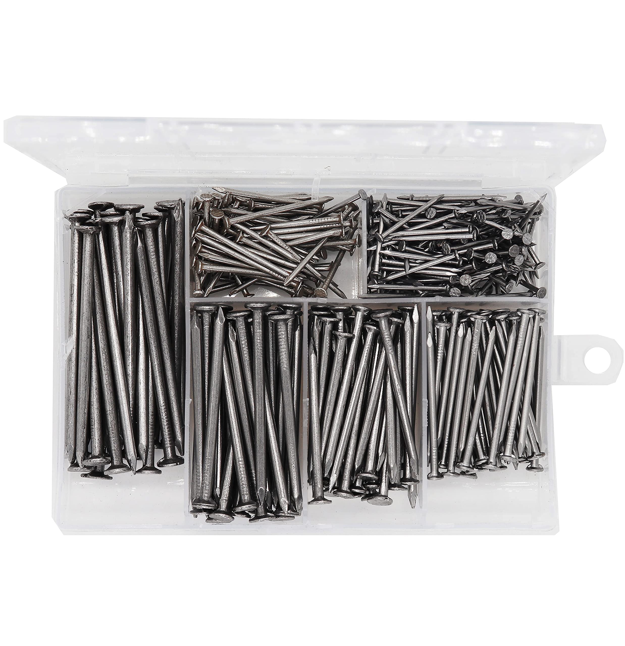 415-Piece Picture Hanging Kit with 8oz Anti-Slip Claw Hammer - Includes Common Nails, Wood Nails, Wall Hooks & Picture Hangers - Perfect for Home Decor, Photo Frames, Mirror Installation & DIY Projects