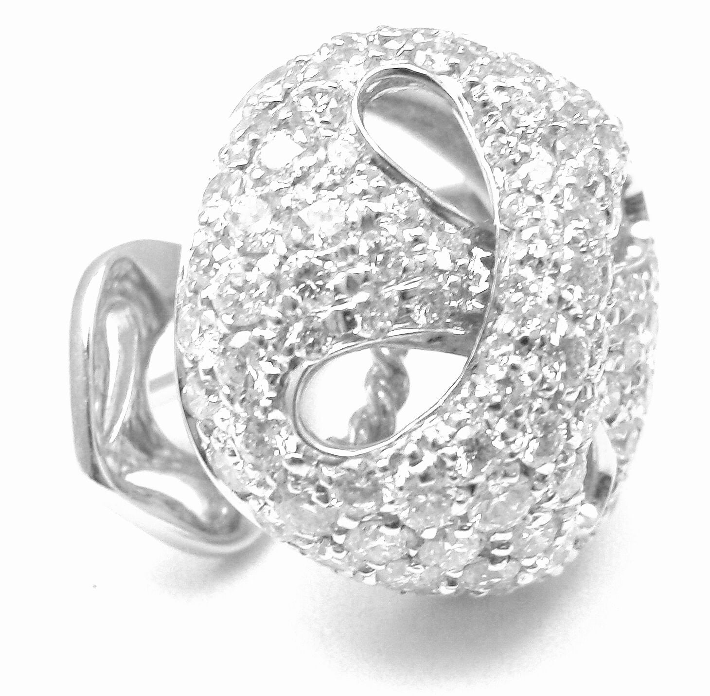 Authentic Damiani 18k White Gold 3.03 Carat Diamond Stud Earrings for Women - Luxury Jewelry Gift for Anniversary, Wedding & Special Occasions