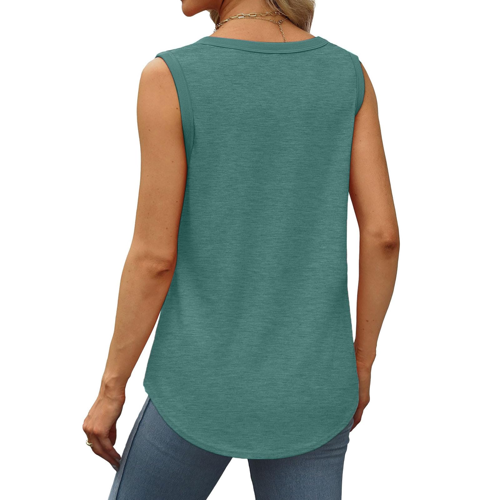 Women's Dressy Casual Tank Tops - Loose Fit Crew Neck Sleeveless Summer Tunic T-Shirts 2025 | Perfect for Beach, Vacation & Everyday Wear