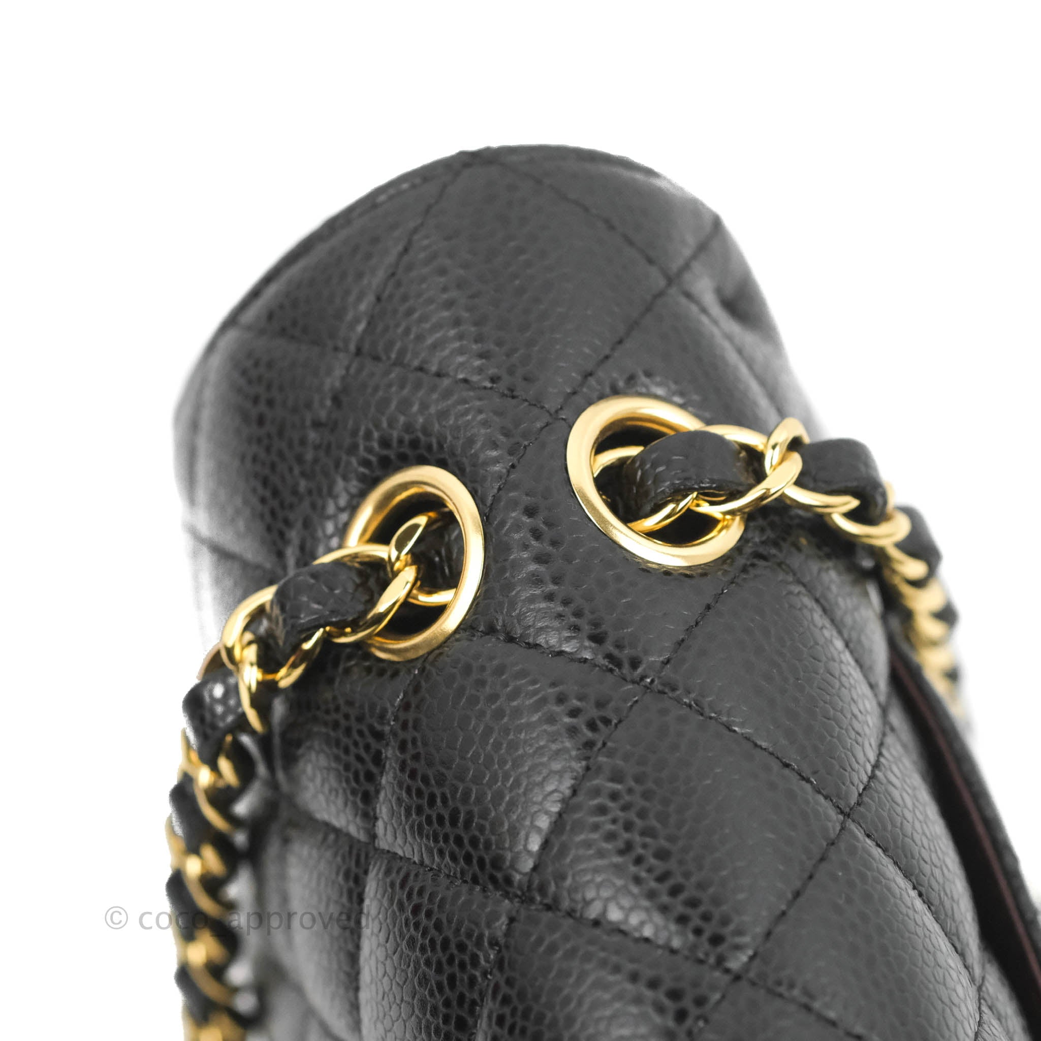 Chanel Classic Medium Double Flap Bag in Black Caviar Leather with Gold Hardware - Luxury Designer Handbag for Women, Perfect for Work, Evening Events & Special Occasions