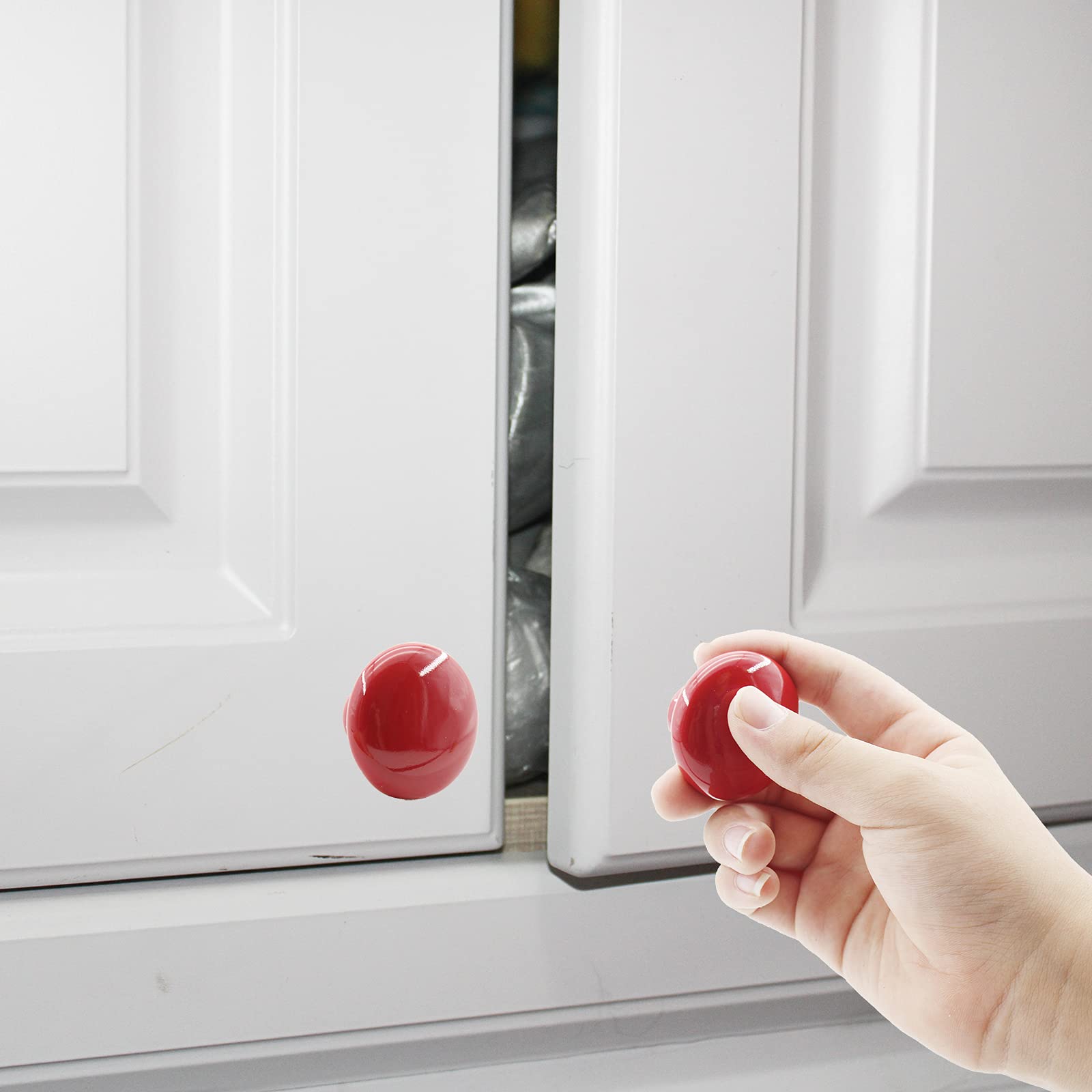 6 Pack Ceramic Cabinet Knobs - Handmade Decorative Round Drawer Pulls for Kitchen, Bedroom, Bathroom & Office Furniture (Home Improvement & DIY Upgrade) - Perfect for Dressers, Wardrobes, Desks & Storage Cabinets