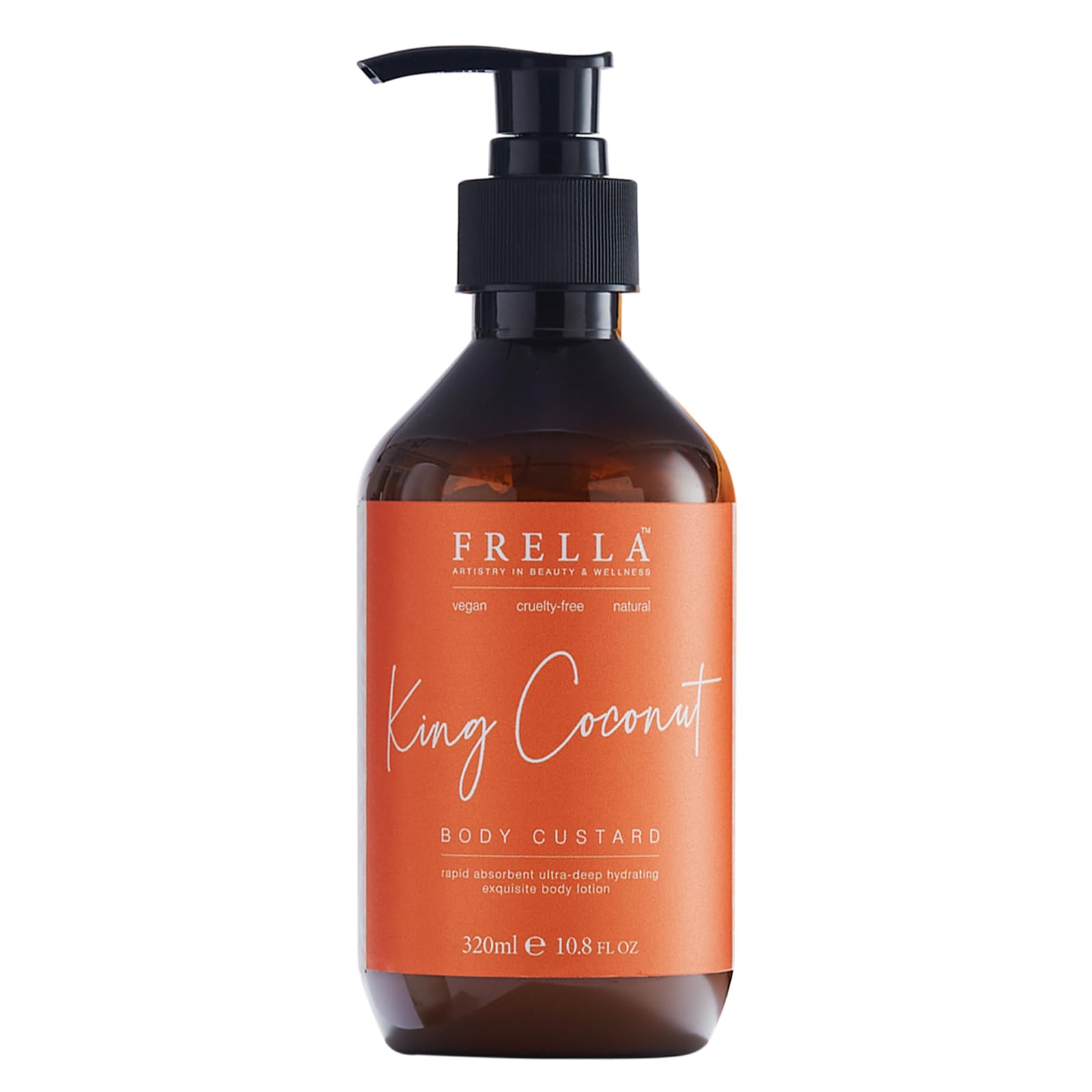 Organic King Coconut Body Custard & Lotion - Deep Moisturizing Cream with Coconut Oil for Dry Skin - Hydrating Body Butter for Women & Men (11 Fl Oz) - Perfect for Daily Skincare & After-Sun Care