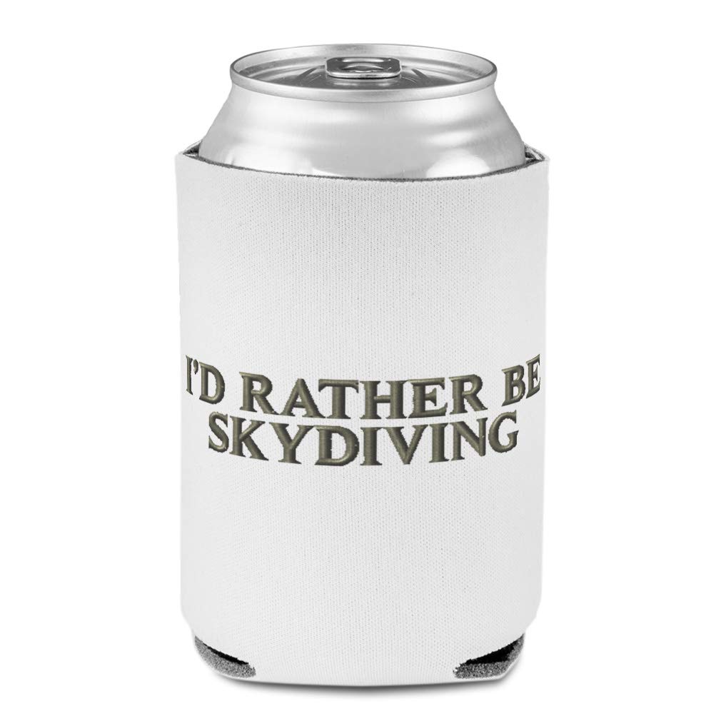 Funny 'I'd Rather Be Skydiving' Foam Can Cooler Sleeves - Insulated Beer & Drink Covers for Pool Parties, Beach Outings & Outdoor Adventures