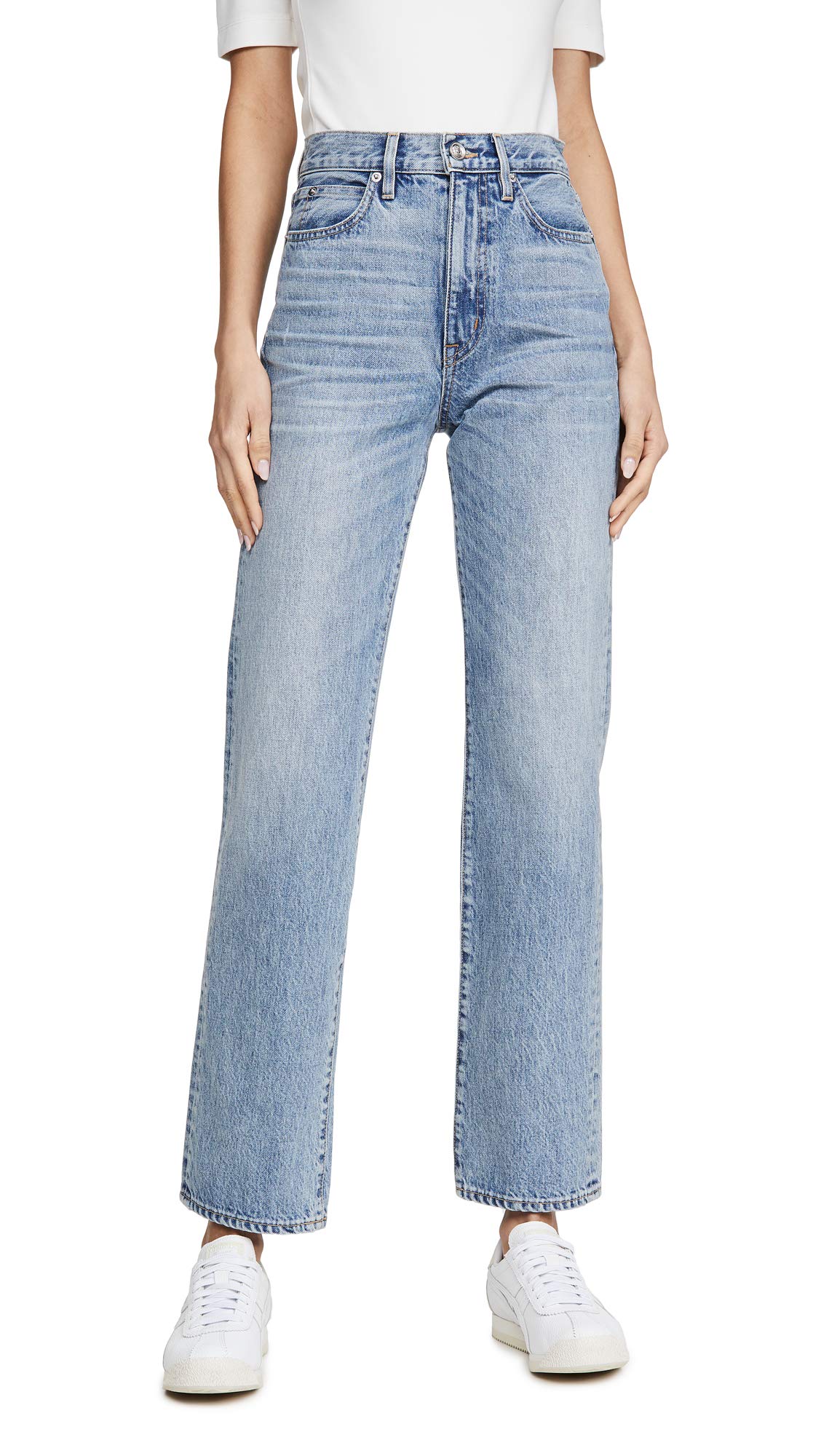 Women's High Waist Skinny Jeans - Classic London Style Denim Pants for Casual & Office Wear