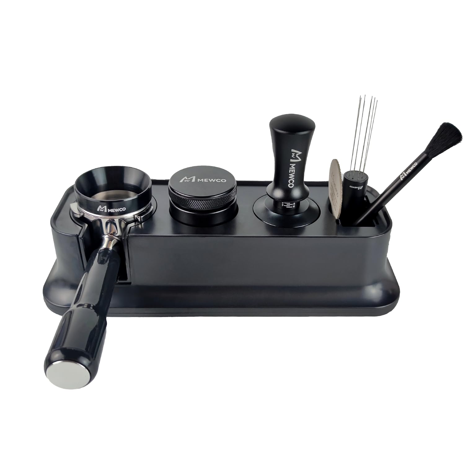 7-Piece Espresso Accessories Kit - 54mm Coffee Tamper, Distributor, WDT Stirrer, Dosing Funnel, Brush & Puck Screen - Professional Barista Tools for Home & Office Coffee Brewing - Perfect for Espresso Machine Enthusiasts & Coffee Lovers