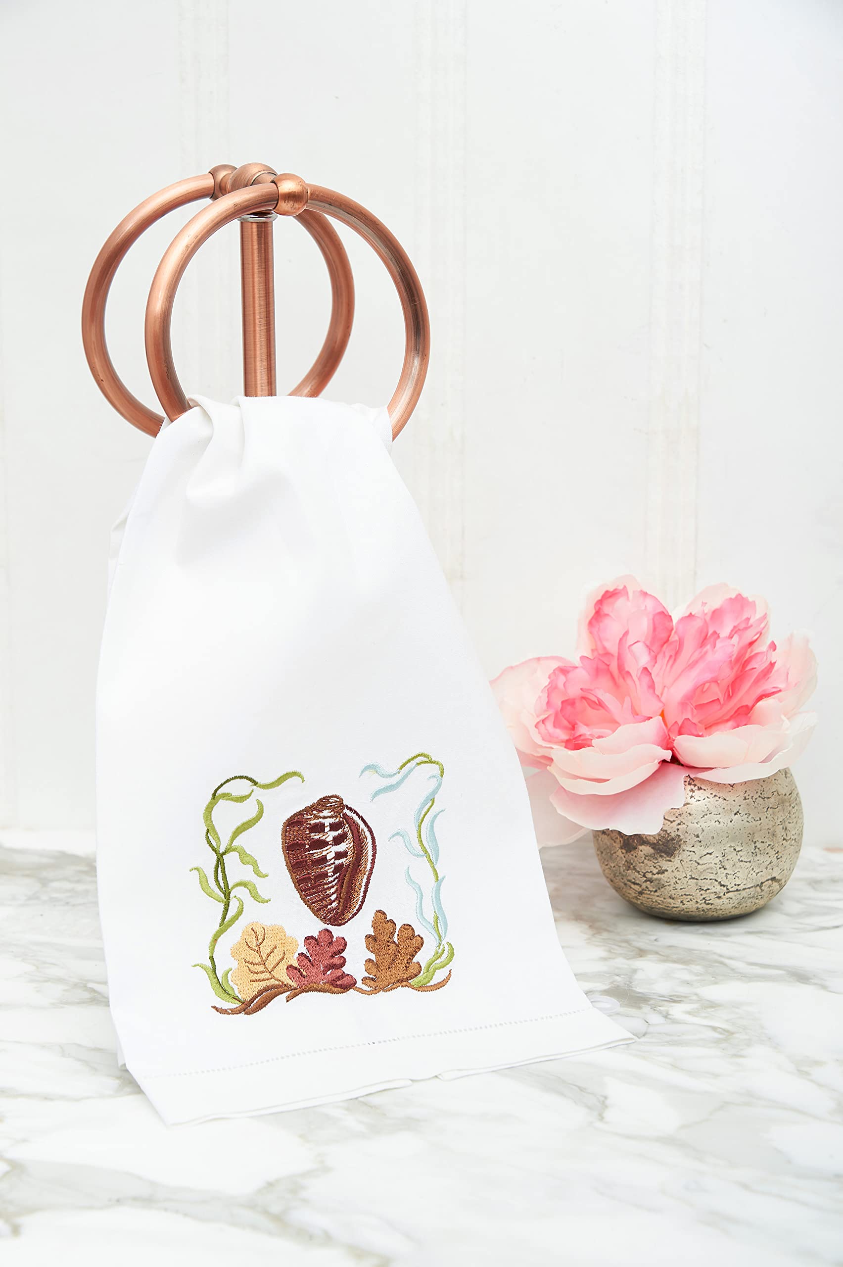 C&F Home Natural Conch Shell Woven Kitchen Towel Set - 18