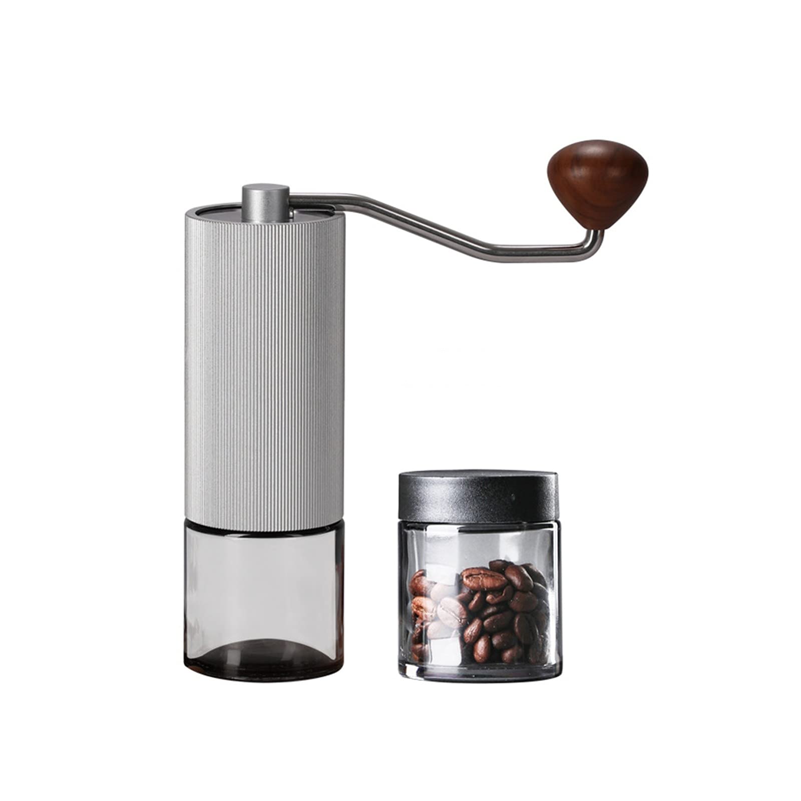 Premium Stainless Steel Manual Coffee Grinder - Adjustable Burr, Double Bearing for French Press, Espresso & Pour Over | Portable Hand Grinder for Home, Camping & Travel