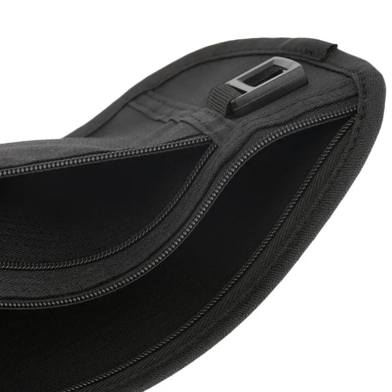 Sport Running Waist Bag - Invisible Travel Waist Pack with Hidden Security Wallet for Passport & Money - Perfect for Jogging, Hiking & Air Travel
