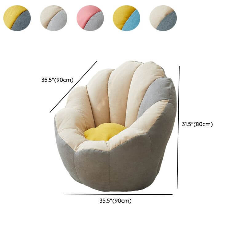 Minimalist Solid Lemon Yellow Cotton Blend Papasan Chair with Removable Slipcover & Sewn Pillow - Cozy Accent Chair for Living Room, Bedroom, or Reading Nook - Perfect for Relaxation and Home Decor