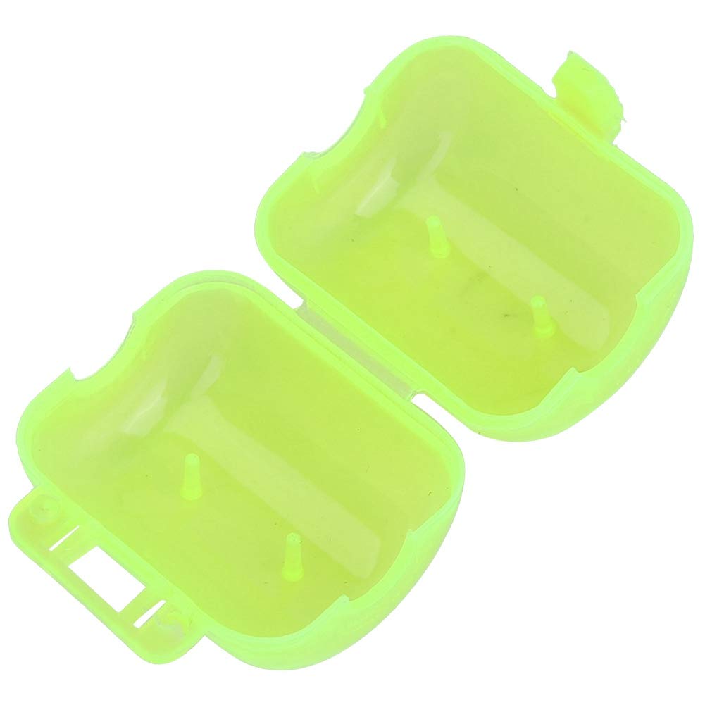 50pcs Plastic Fishing Hook Box - Yellow Squid Lure Case for Saltwater Fishing