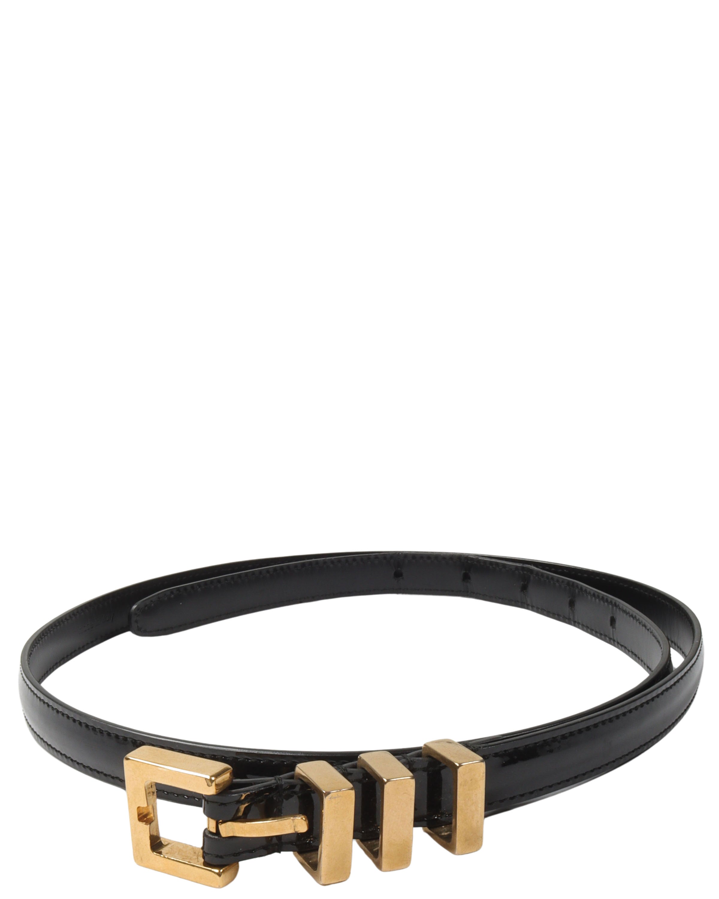 Saint Laurent 3 Passant Leather Belt for Women - Luxury Designer Waist Belt with Gold-Tone Buckle | Perfect for Dresses, Jeans & Office Wear