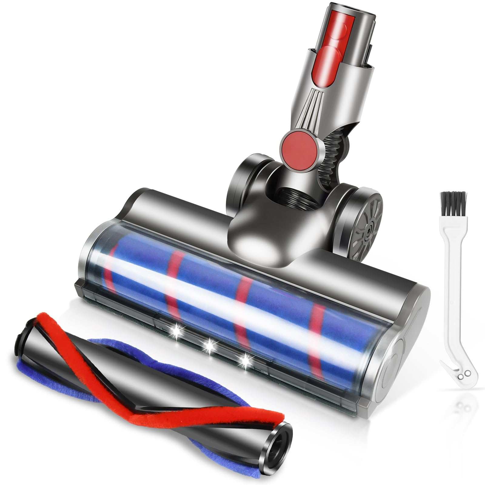 Dyson V7 V8 V10 V11 V15 Vacuum Brush Attachments - Soft Roller & V Shape Brush for Floors & Carpets - Home Cleaning Essentials