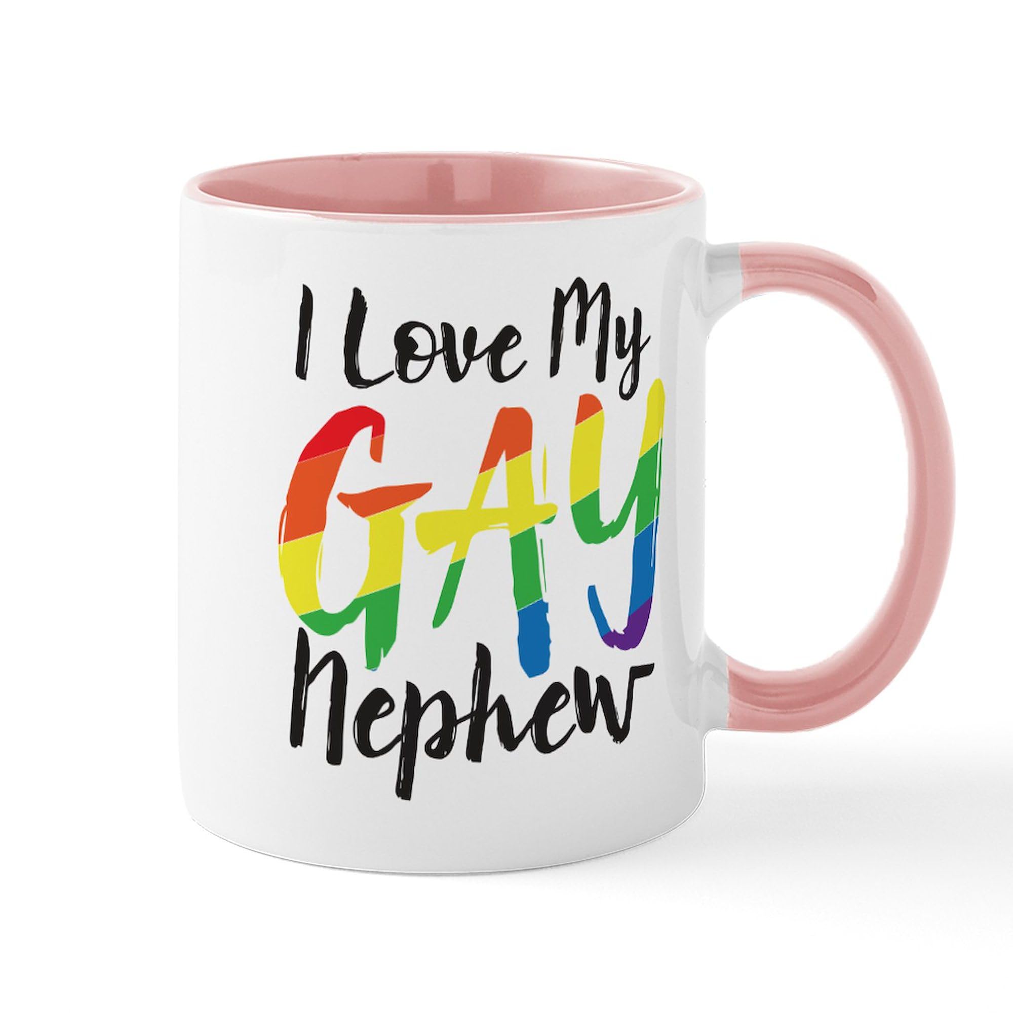I Love My Gay Nephew Mug - 11 oz (325 ml) Ceramic Coffee Cup for Tea & Hot Drinks - Perfect Gift for LGBTQ+ Pride, Family Support & Daily Use