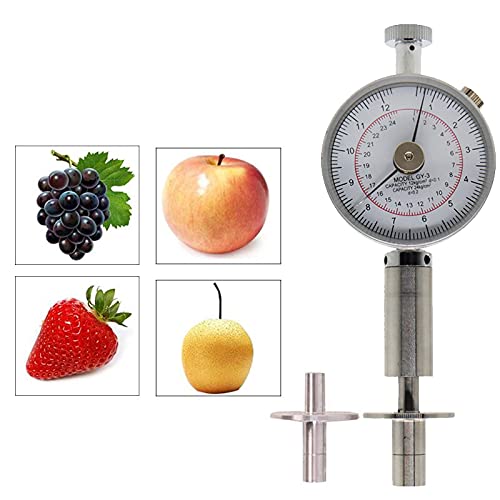 Premium Fruit Hardness Tester - Dual Pressure Head (8mm & 11mm) with 0.5-12kg/cm² & 1-24kg/cm² Range | Portable Fruit Penetrometer for Measuring Apple, Pear, Peach Firmness | Ideal for Farmers, Quality Control & Agricultural Research
