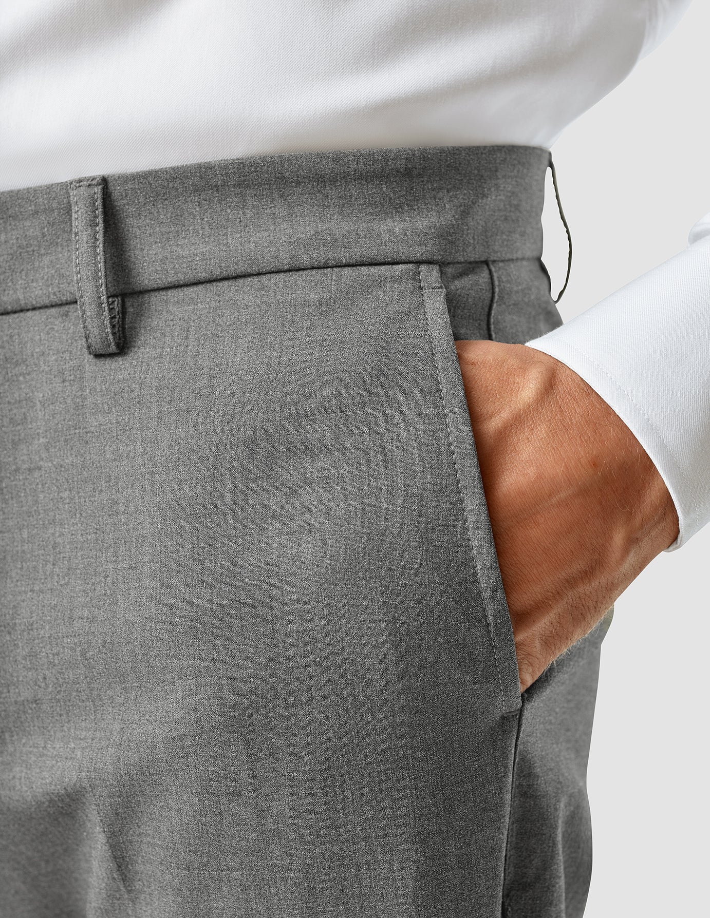 Premium Men's Dress Pants - Classic Fit Cloud Gray Formal Trousers for Office, Business & Wedding Attire
