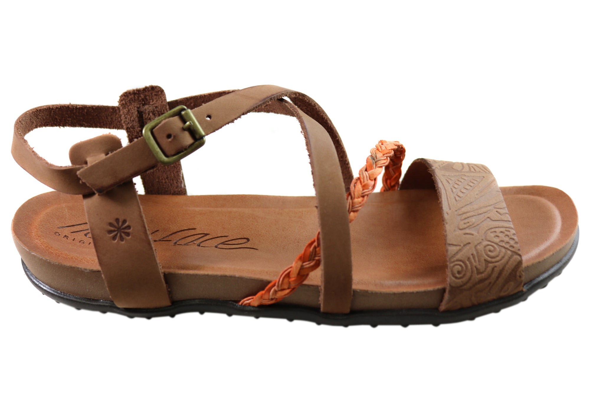 Laurina Women's Comfortable Leather Sandals - Handmade in Brazil - Casual Summer Walking Shoes for Beach, Travel & Everyday Wear
