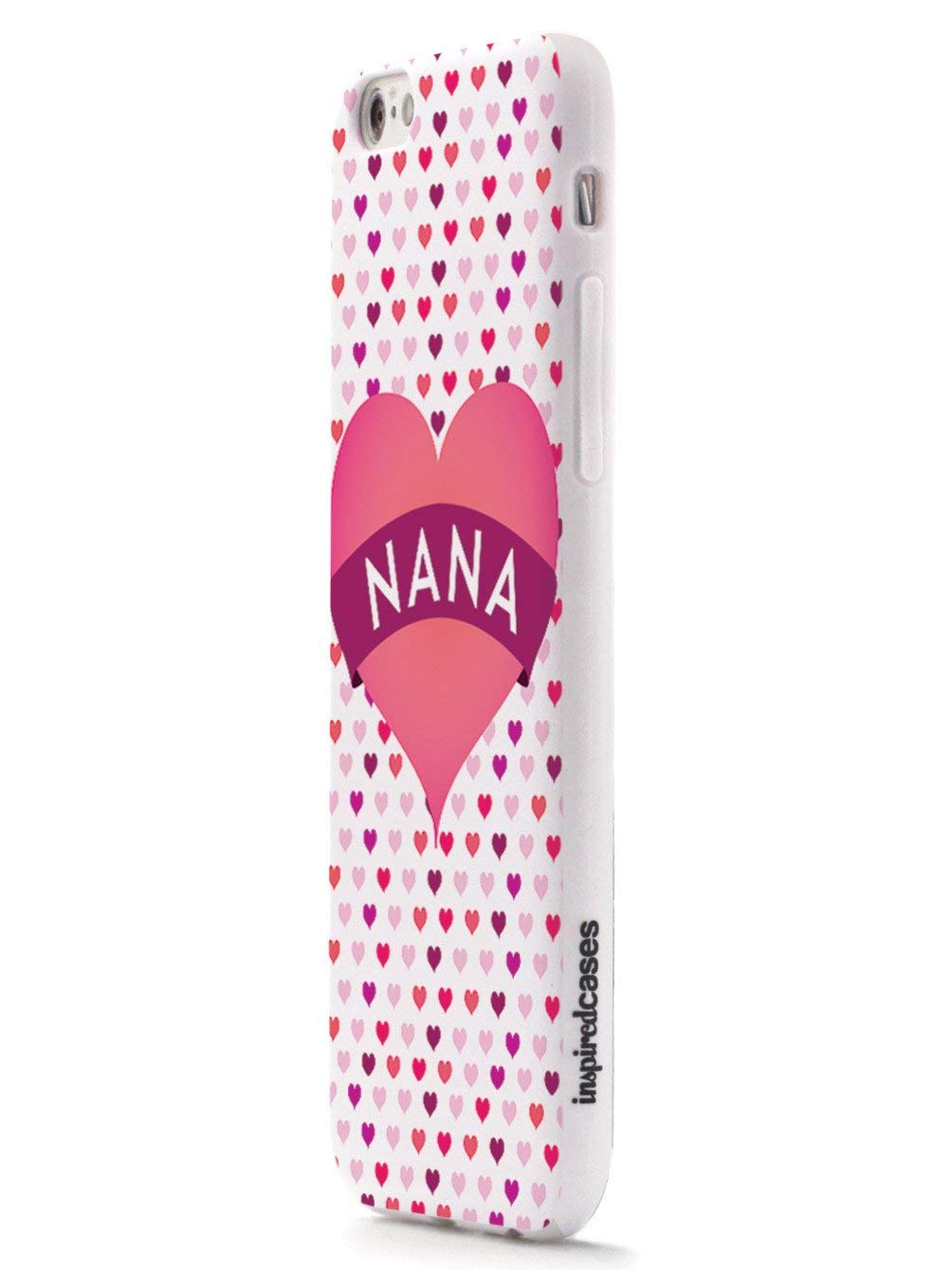 Inspired Cases - Premium 3D Textured Protective Phone Case Compatible with Apple iPhone 8 Plus | Cute Nana Heart Design for Grandma | Perfect Gift for Mother's Day, Birthday & Family Occasions