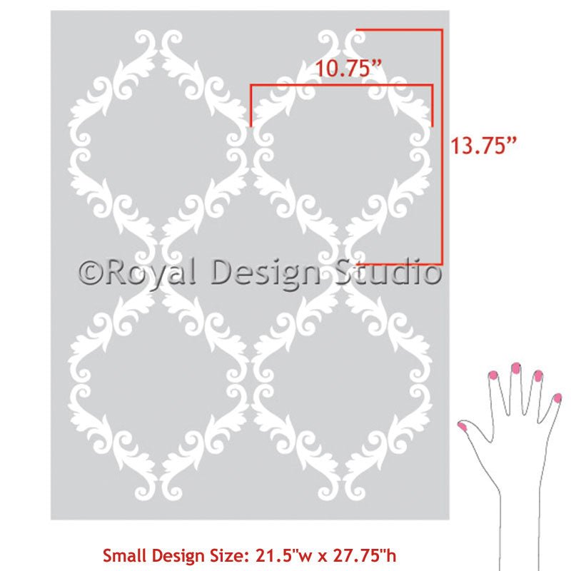 Acanthus Trellis Wall Stencil - Reusable DIY Decorative Painting Template for Home & Garden Décor | Perfect for Walls, Furniture, and Fabric Projects