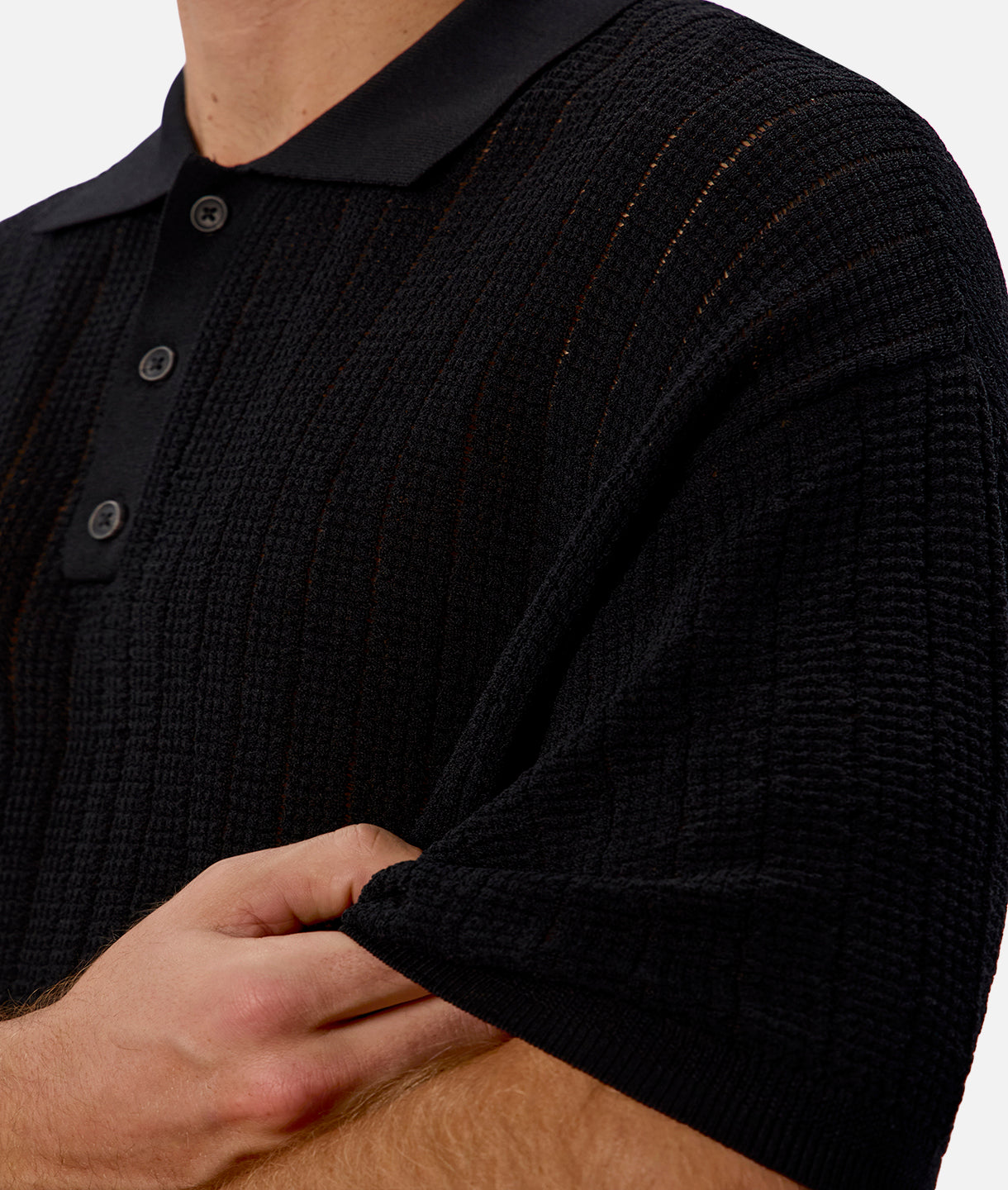 Venetian Style Polo Shirt for Men - Classic Black Cotton Casual Wear for Business & Leisure | Perfect for Office, Golf & Outdoor Activities