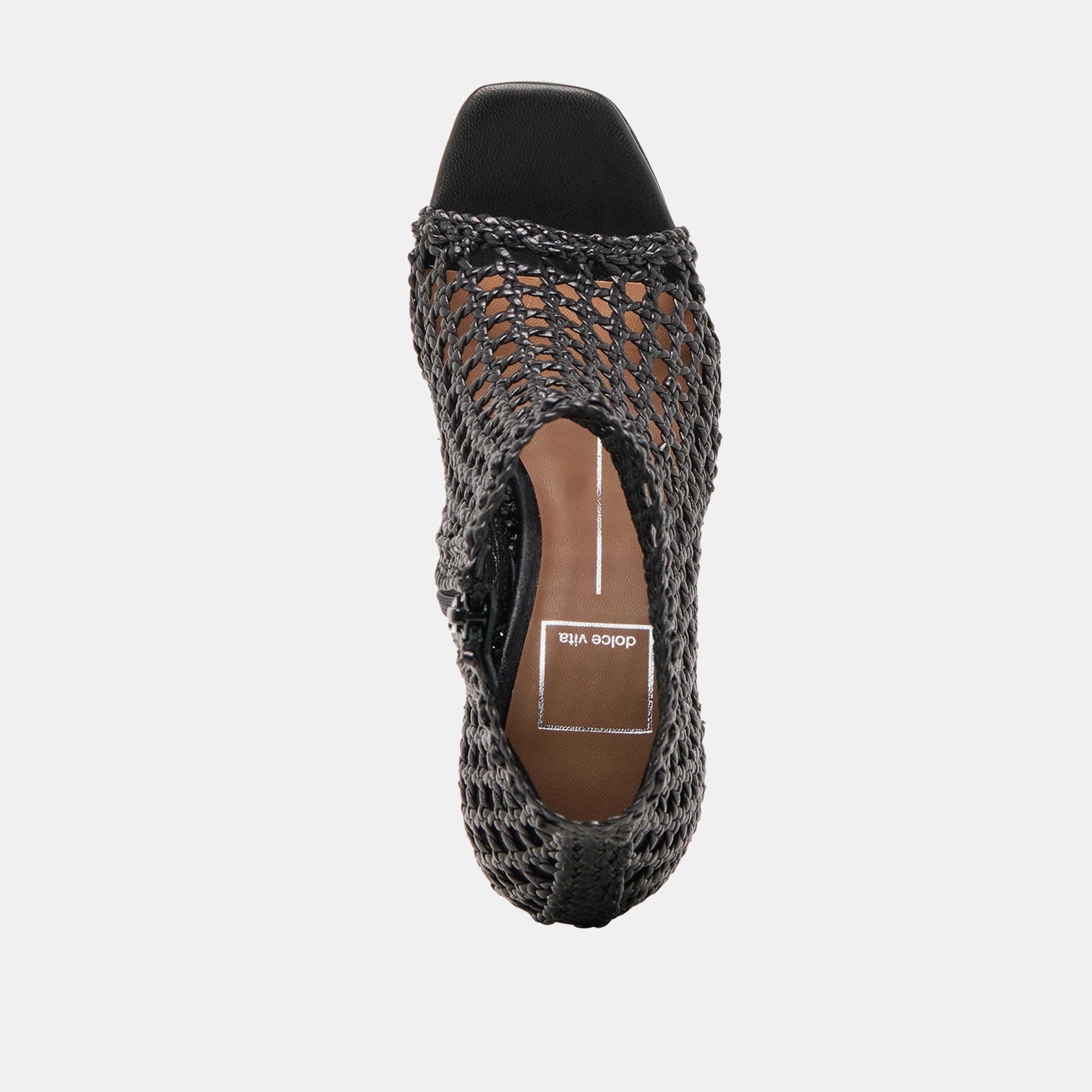 QUIN Black Woven Leather Heels for Women - Stylish High Heel Pumps for Office, Party & Evening Wear