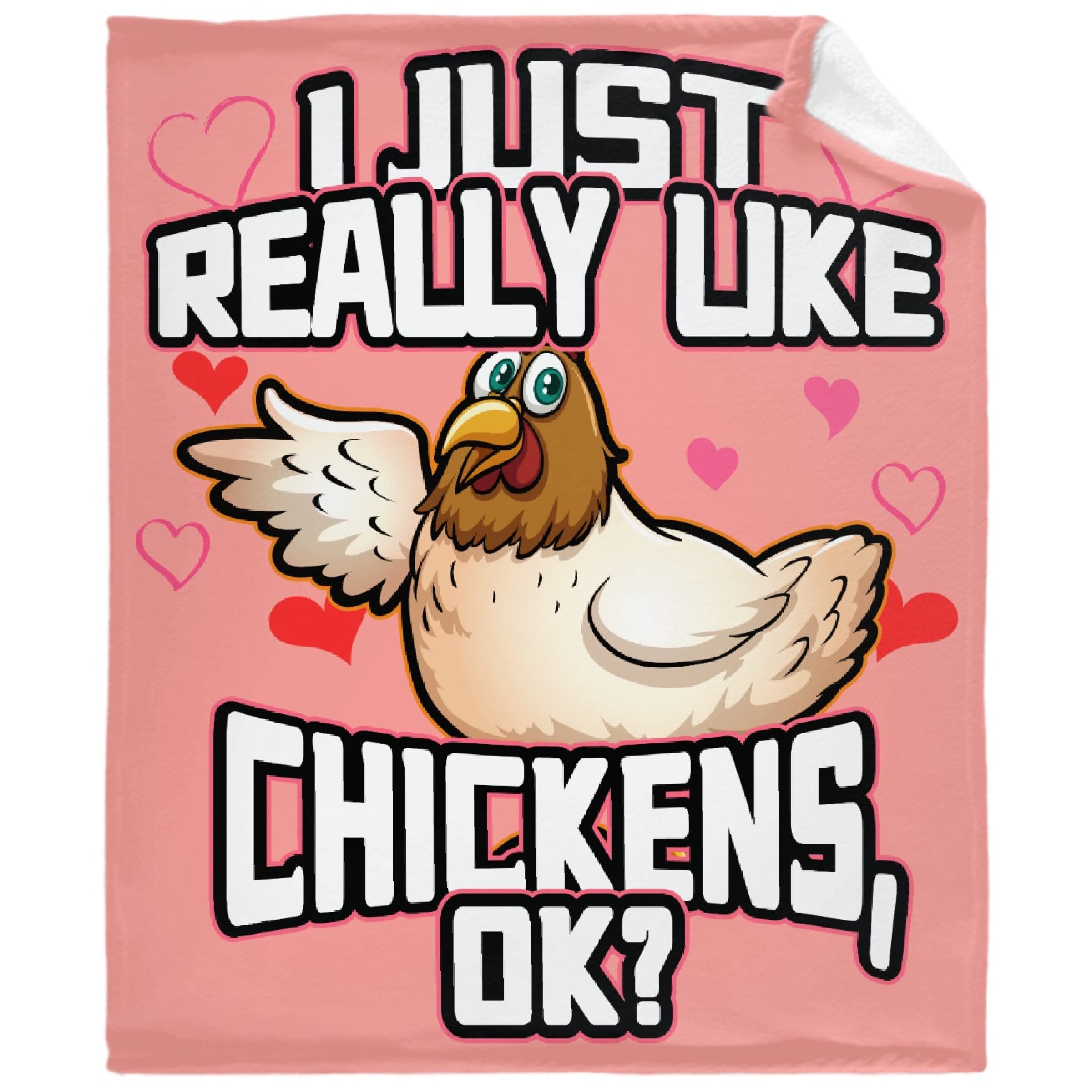 Soft Plush Chicken Blanket 30x40 Inch - Cozy Lightweight Throw for Women, Men, Kids & Pet Lovers - Warm Fluffy Bedding for Couch, Bed, Nursery & Living Room - Perfect Gift for Chicken Enthusiasts & Toddler Snuggles
