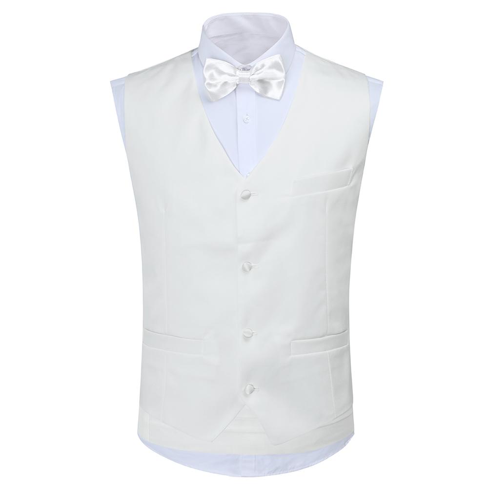 White Swallowtailed 3-Piece Slim Fit Dinner Suit for Men | Formal Tuxedo Set for Weddings, Prom & Black Tie Events