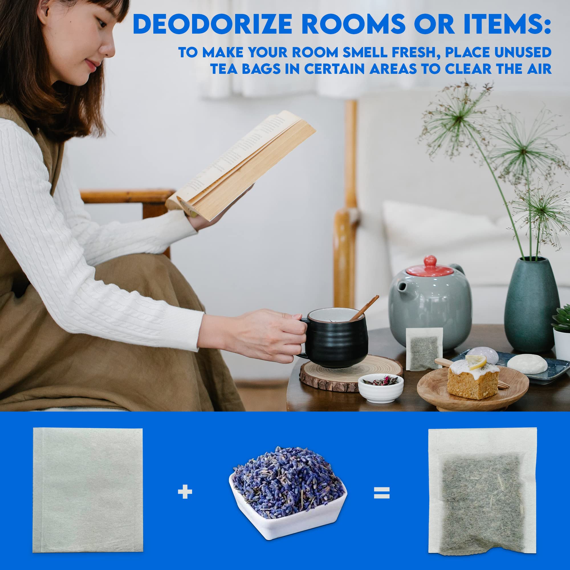 200 Compostable Empty Tea Bags 2.5