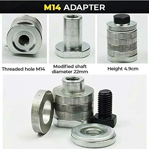 Angle Grinder to Grooving Machine Adapter Converter - M10/14 Screw Drill Adapter Tool Set for Metalworking & Woodworking - DIY, Construction & Professional Use (Color: M10 & M14 Set)