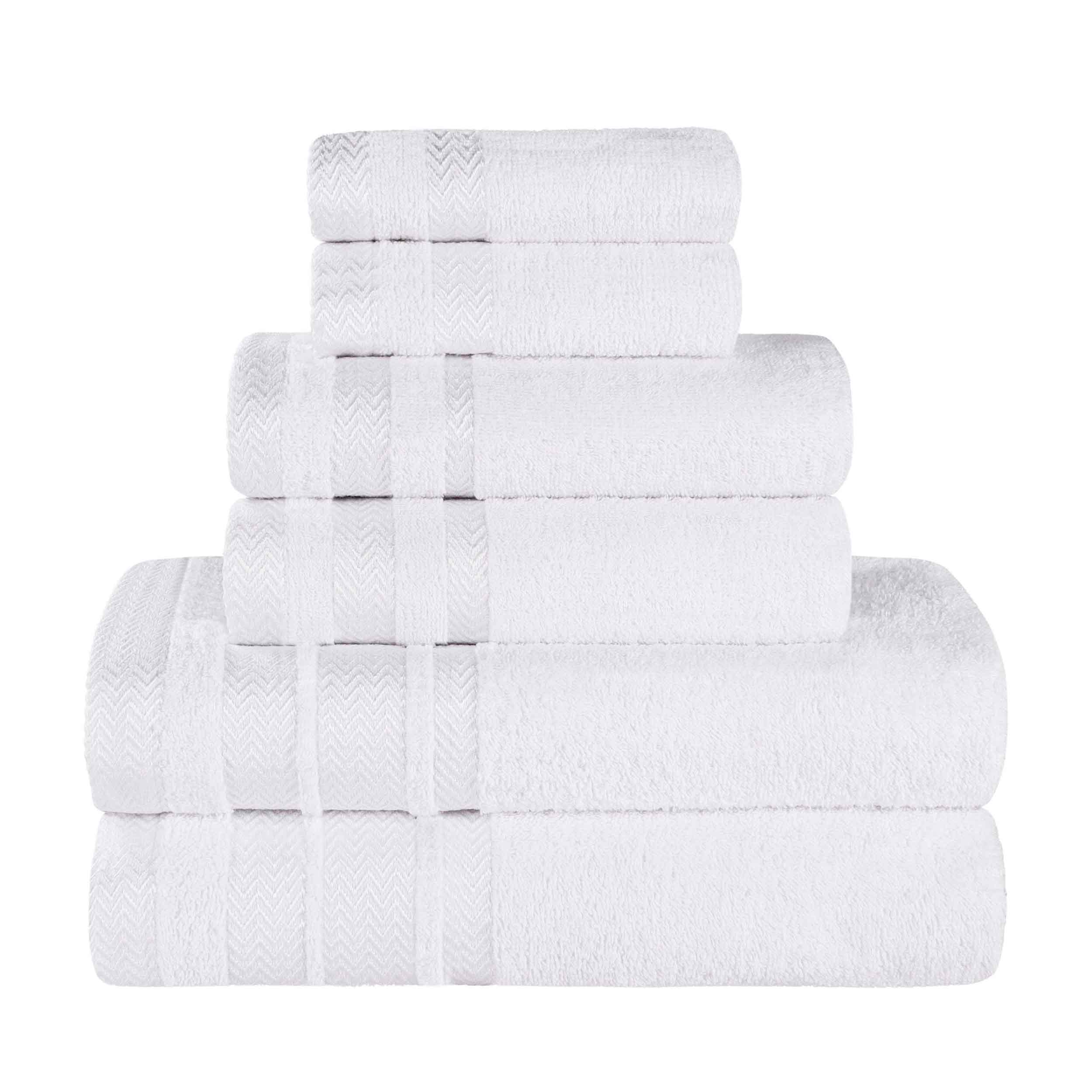 Premium 6-Piece Cotton Towel Set - Medium Weight, Soft & Absorbent Bath Towels for Spa, Gym, or Home Use - Hays Brand