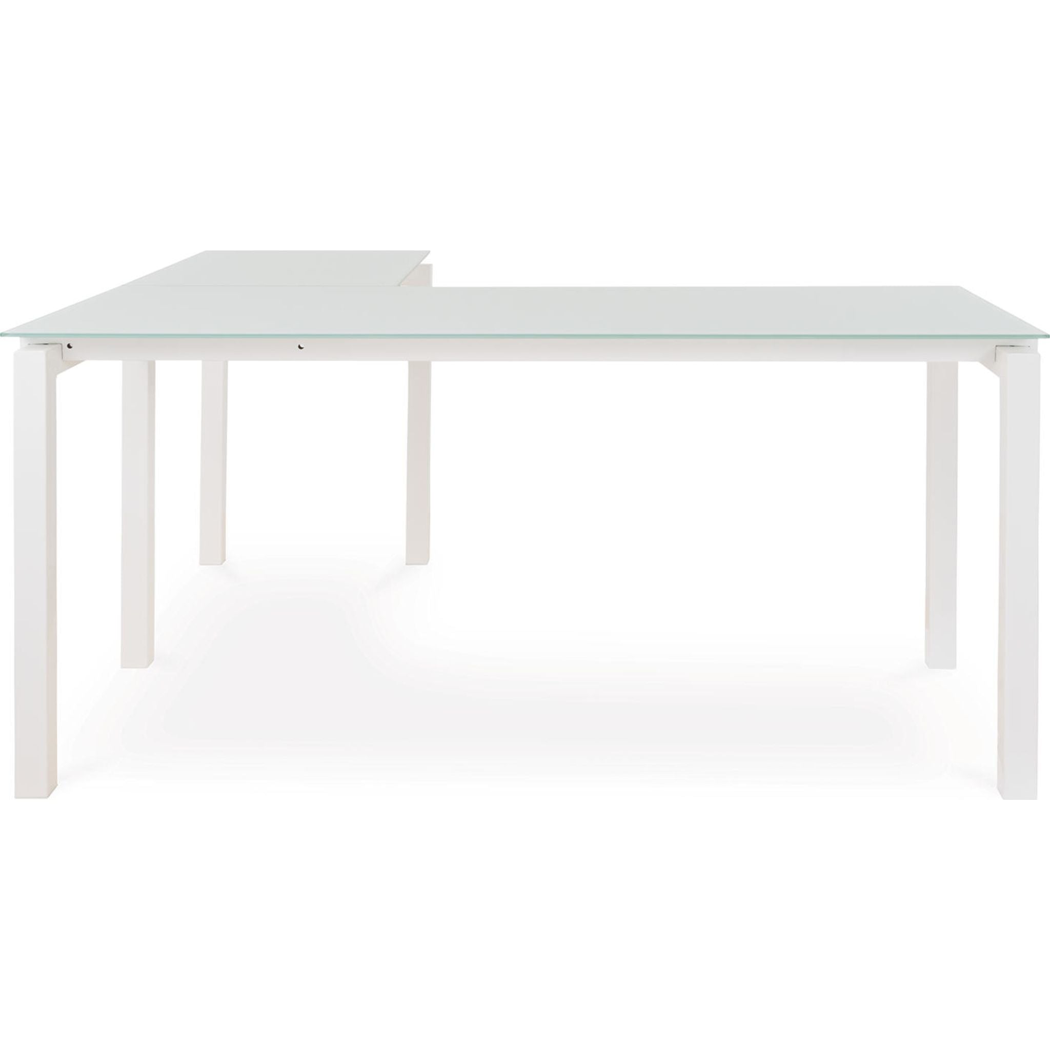 Baraga White L-Shaped Computer Desk for Home Office, Gaming & Study - Modern L-Shaped Writing Desk with Ample Workspace, Ergonomic Design for PC, Laptop & Office Use