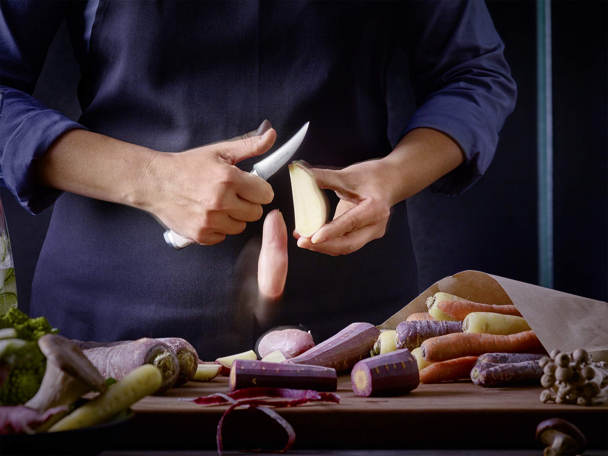 Wusthof Classic Ikon Creme 3-inch Straight Paring Knife - Premium German Stainless Steel Kitchen Knife for Peeling, Slicing & Precision Cutting - Perfect for Fruits, Vegetables & Small Food Prep