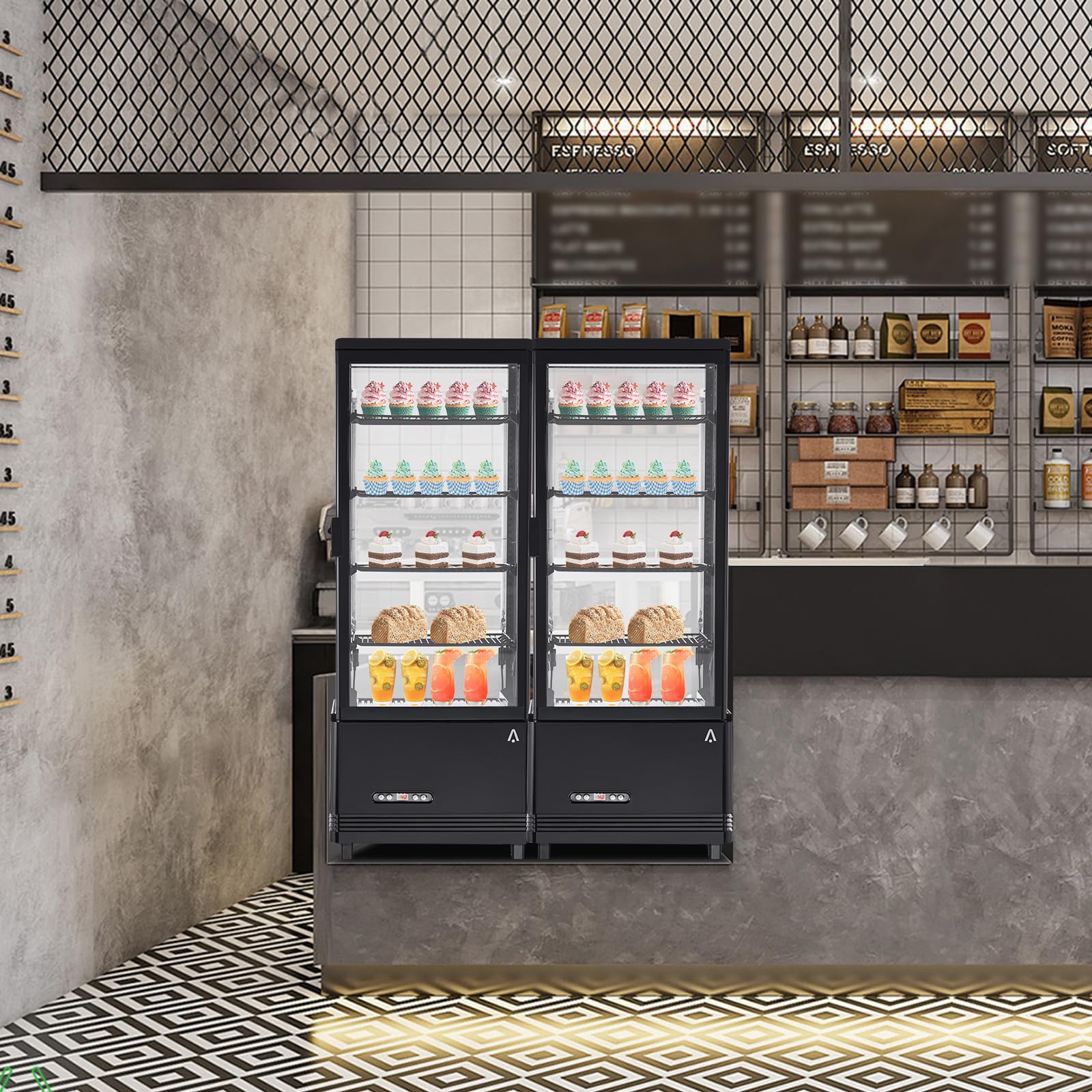 3.46 Cu Ft Commercial Display Refrigerator - Countertop Pastry Fridge with Interior LED Lighting for Bakeries, Cafes & Restaurants | Perfect for Showcasing Desserts, Cakes & Delicacies