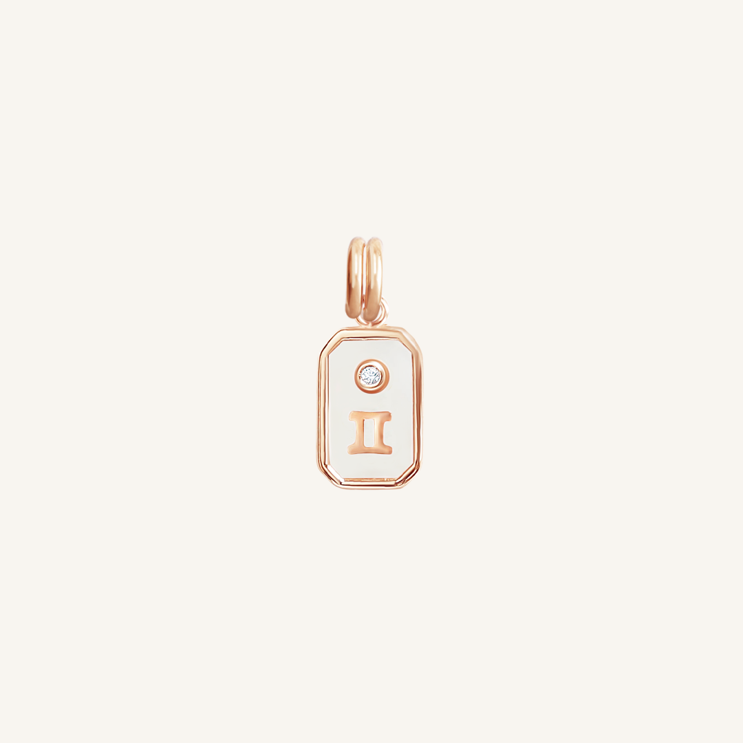 Iridescent Zodiac Charm Necklace for Gemini - Perfect for Birthdays, Gifts & Astrology Jewelry Lovers