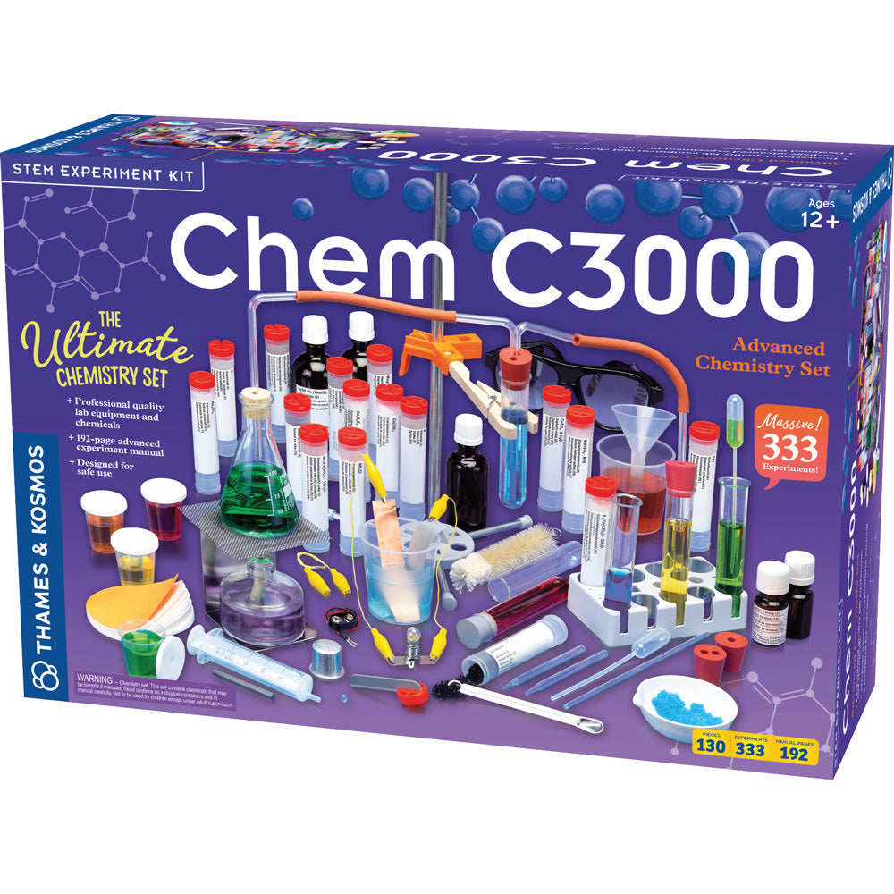 CHEM C3000 Chemistry Science Kit (Version 2.0) - STEM Learning & Home Experiments for Kids & Teens - Perfect for School Projects & Science Fairs
