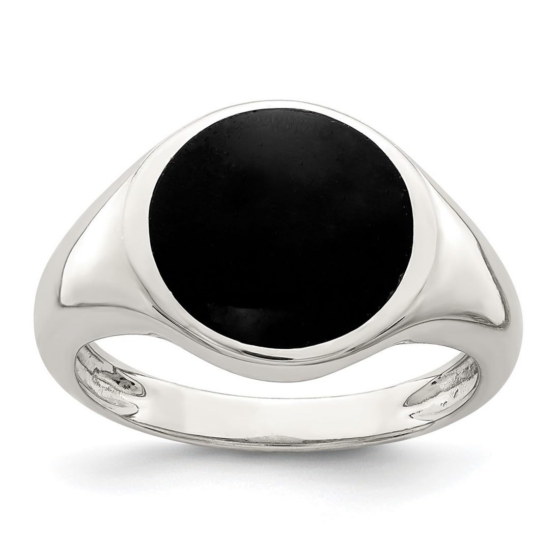 925 Sterling Silver Simulated Onyx Inlay Ring for Women | Elegant Gothic Jewelry | Perfect for Evening Parties, Date Nights & Special Occasions