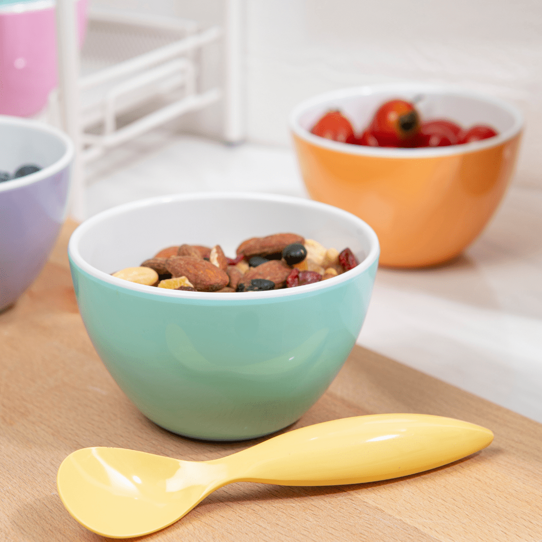 Bzyoo 6-Piece 4.25-Inch 11.8-Oz ColorPop Bowls Set - Pastel Colored Melamine Bowls for Snacks, Cereal, Ice Cream & Party Serving | Durable & Lightweight
