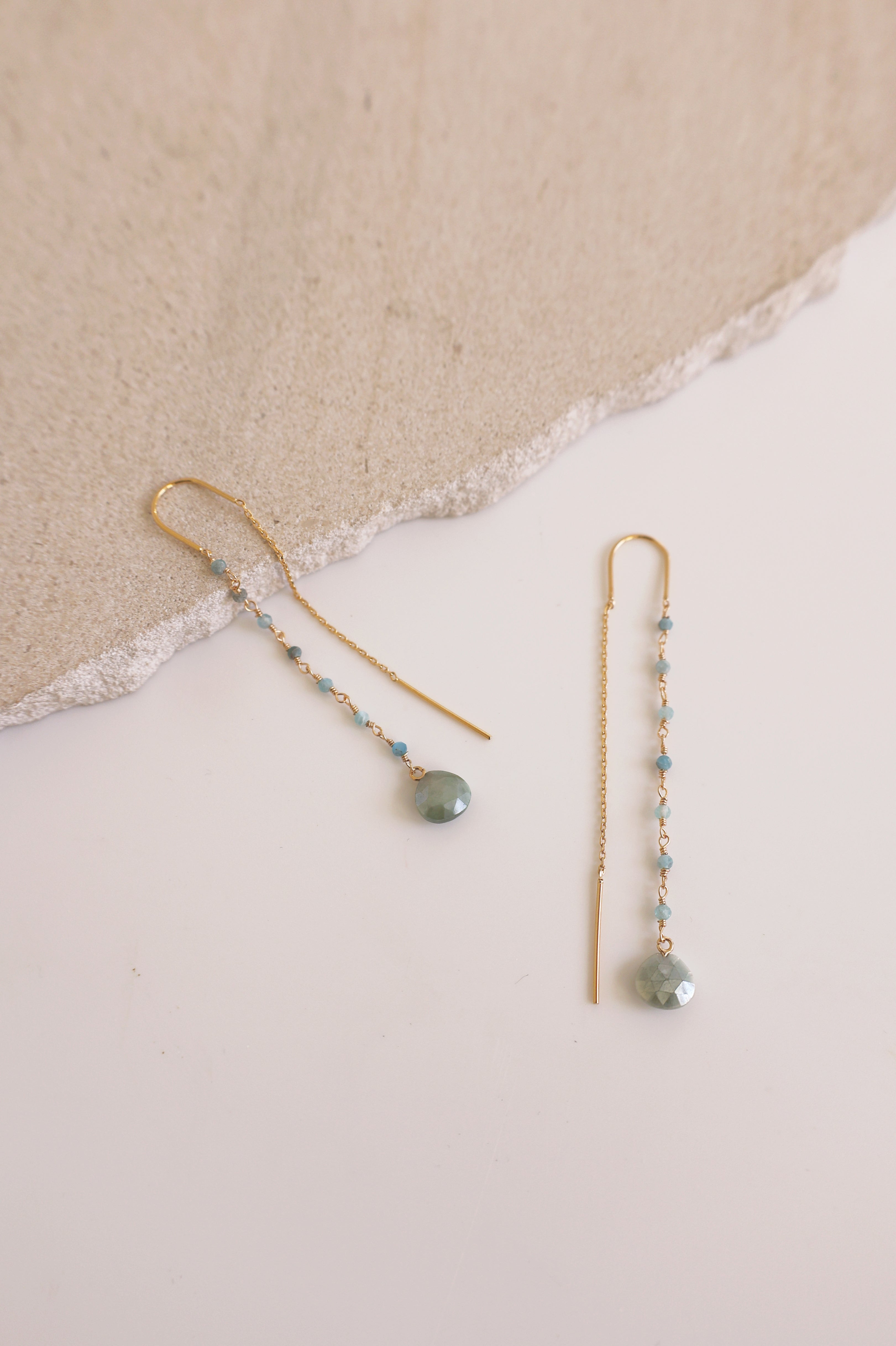 Thetis Threader Earrings - Dainty Gold Plated Threader Earrings for Women, Minimalist Fine Jewelry for Everyday Wear - Perfect for Work, Date Night & Special Occasions