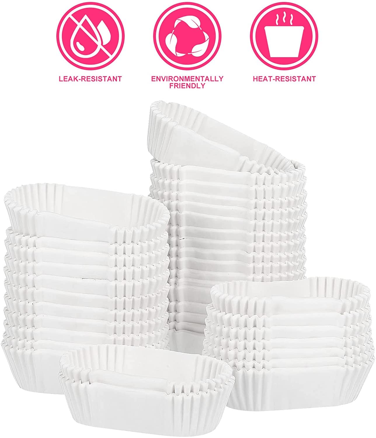 1000pcs Oval Paper Baking Cups - Grease Proof & High Temperature Safe Muffin Liners for Cupcakes, Muffins, Mini Snacks | Perfect for Home Baking, Party Desserts & Holiday Treats