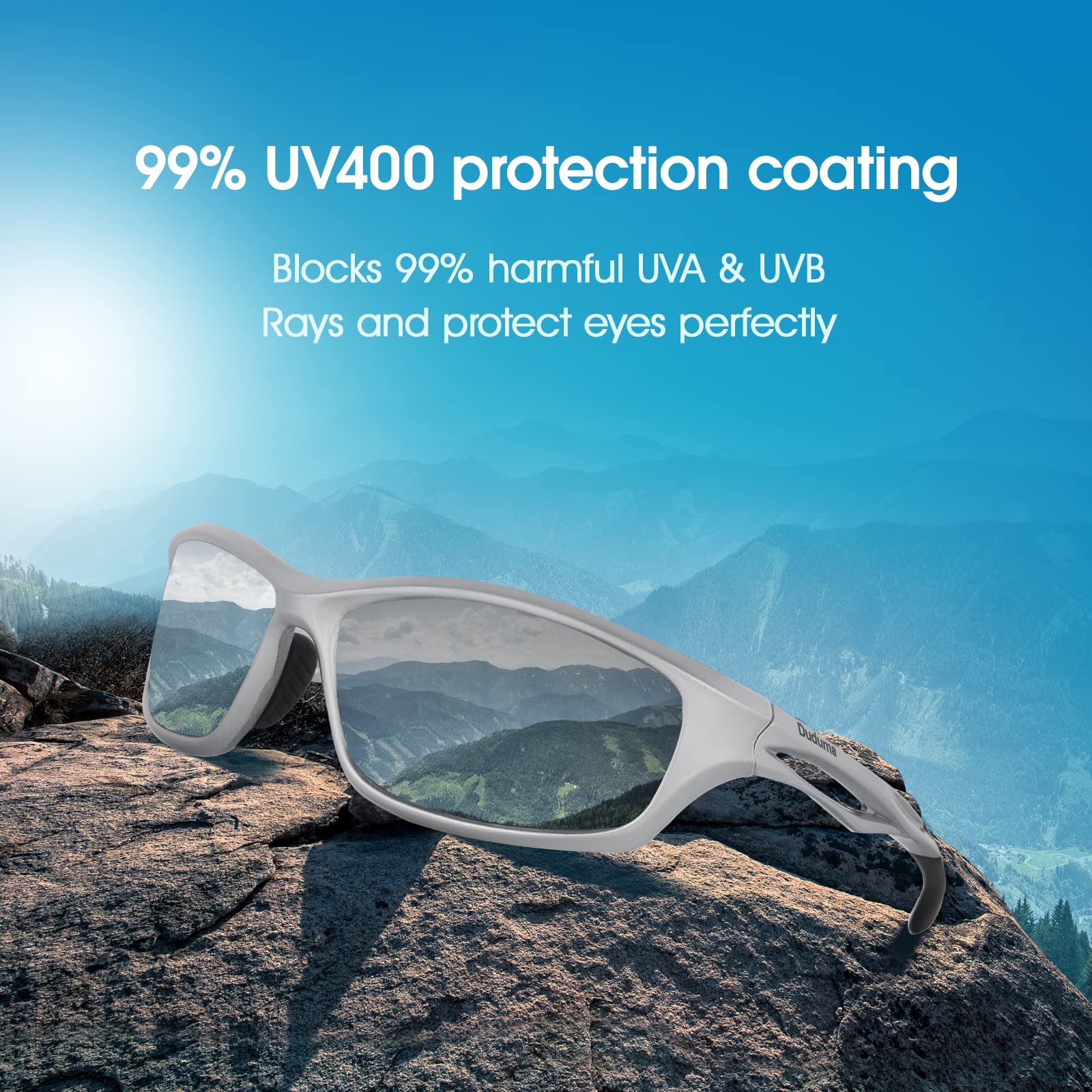 **Duduma Polarized Sports Sunglasses for Men & Women - UV Protection, Lightweight TR90 Frame for Running, Cycling, Fishing, Golf & Driving - Perfect Outdoor Activewear Accessories**