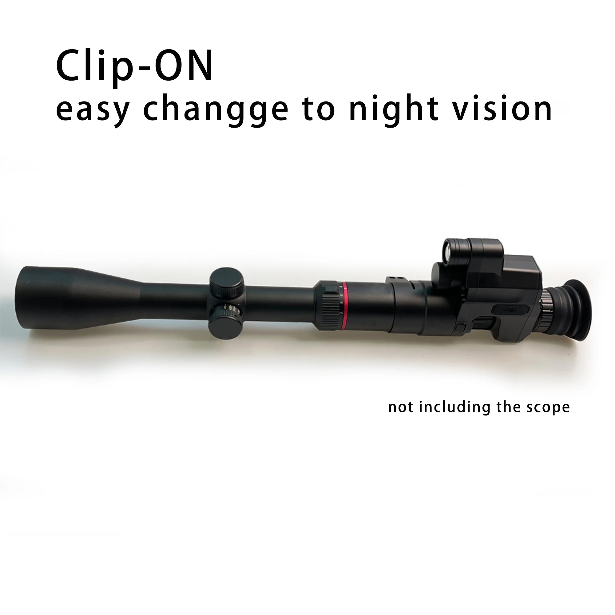 PARD NV007V Digital Night Vision Rifle Scope with 850nm IR Illuminator - Clip-On Attachment Monocular for Hunting, Shooting & Surveillance - Up to 300m Range - Perfect for Low Light Conditions & Outdoor Adventures