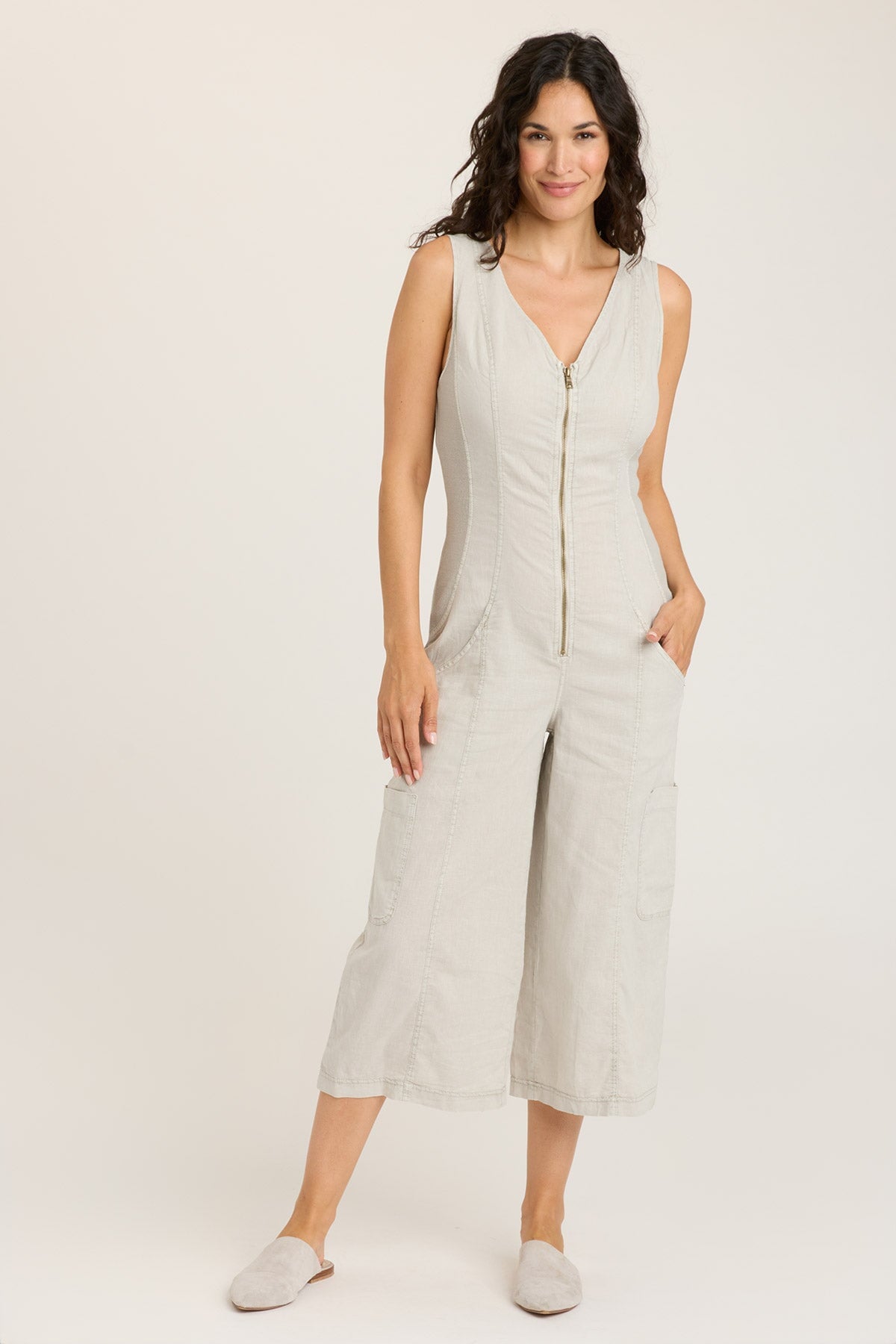Linen Norris Jumpsuit for Women - Comfortable & Stylish Summer Romper with Pockets | Perfect for Beach, Vacation, and Casual Outings